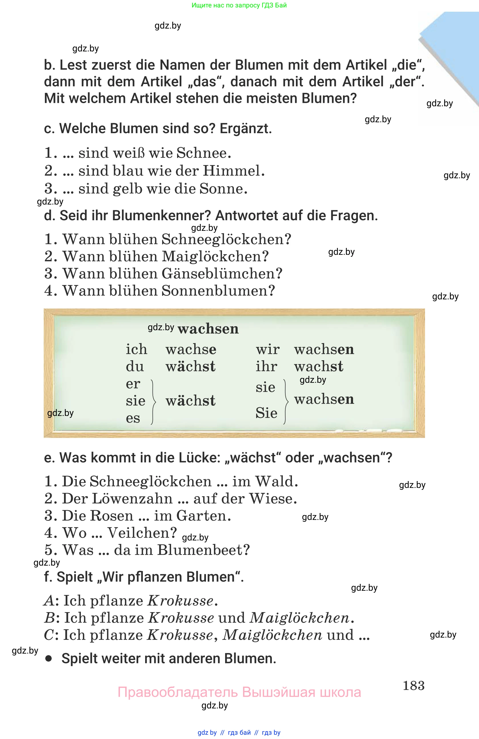 Немецкий язык (Deutsch), 6 класс Учебник (Schülerbuch), авторы: Будько Антонина Филипповна (Budjko Antonina), Урбанович Инна Ювинальевна (Urbanowitsch Ina), издательство Вышэйшая школа, Минск, 2020, бежевого цвета, страница 183