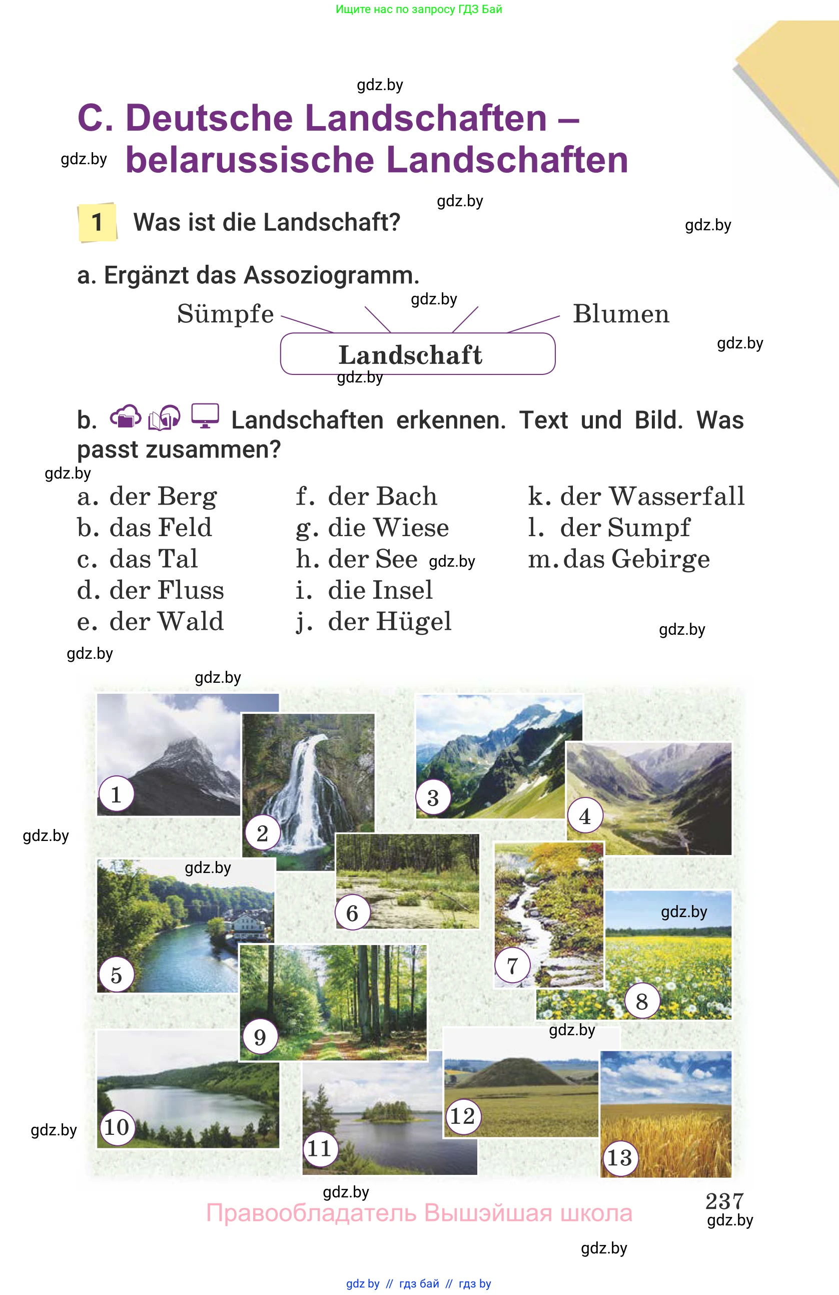 Немецкий язык (Deutsch), 6 класс Учебник (Schülerbuch), авторы: Будько Антонина Филипповна (Budjko Antonina), Урбанович Инна Ювинальевна (Urbanowitsch Ina), издательство Вышэйшая школа, Минск, 2020, бежевого цвета, страница 237