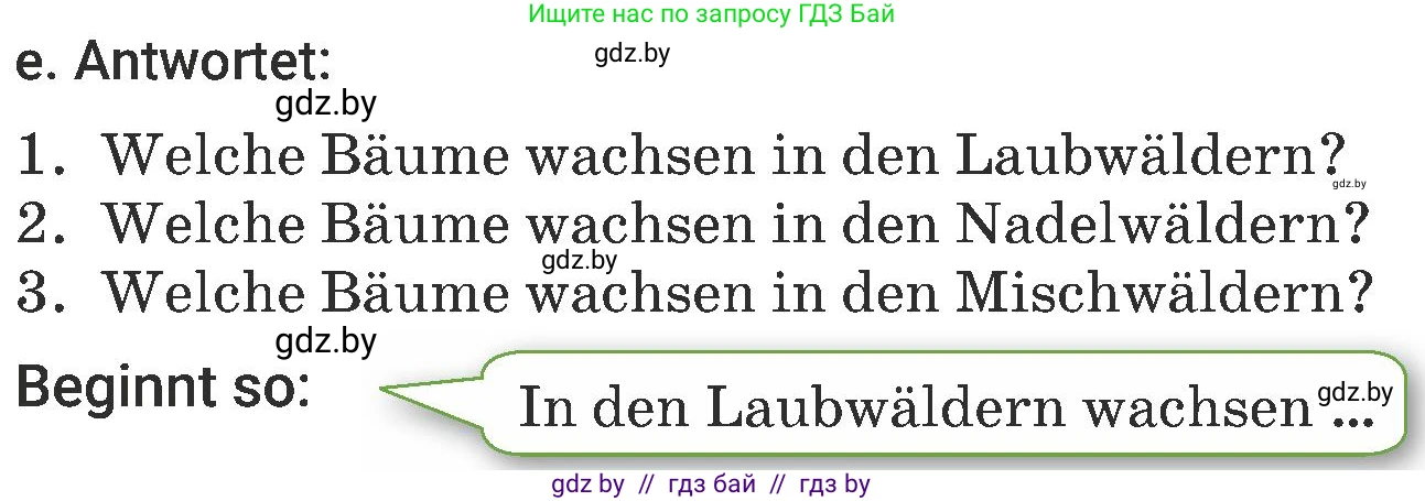 Немецкий язык (Deutsch), 6 класс Учебник (Schülerbuch), авторы: Будько Антонина Филипповна (Budjko Antonina), Урбанович Инна Ювинальевна (Urbanowitsch Ina), издательство Вышэйшая школа, Минск, 2020, бежевого цвета, страница 182, номер e, Условие