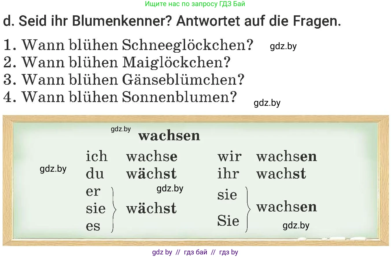 Немецкий язык (Deutsch), 6 класс Учебник (Schülerbuch), авторы: Будько Антонина Филипповна (Budjko Antonina), Урбанович Инна Ювинальевна (Urbanowitsch Ina), издательство Вышэйшая школа, Минск, 2020, бежевого цвета, страница 183, номер d, Условие