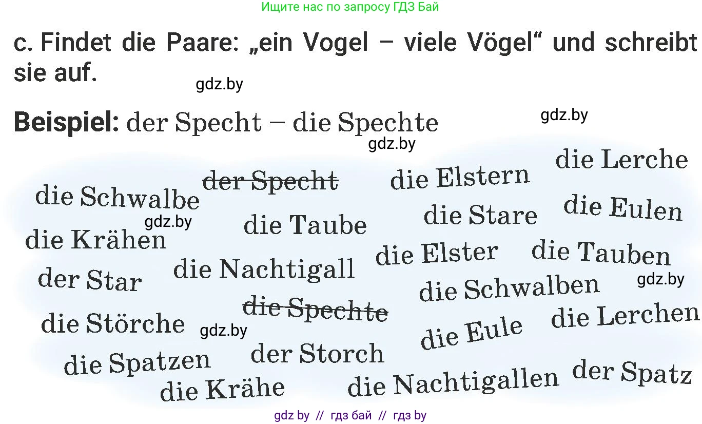 Немецкий язык (Deutsch), 6 класс Учебник (Schülerbuch), авторы: Будько Антонина Филипповна (Budjko Antonina), Урбанович Инна Ювинальевна (Urbanowitsch Ina), издательство Вышэйшая школа, Минск, 2020, бежевого цвета, страница 185, номер c, Условие
