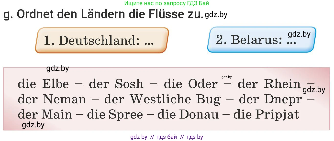 Немецкий язык (Deutsch), 6 класс Учебник (Schülerbuch), авторы: Будько Антонина Филипповна (Budjko Antonina), Урбанович Инна Ювинальевна (Urbanowitsch Ina), издательство Вышэйшая школа, Минск, 2020, бежевого цвета, страница 244, номер g, Условие
