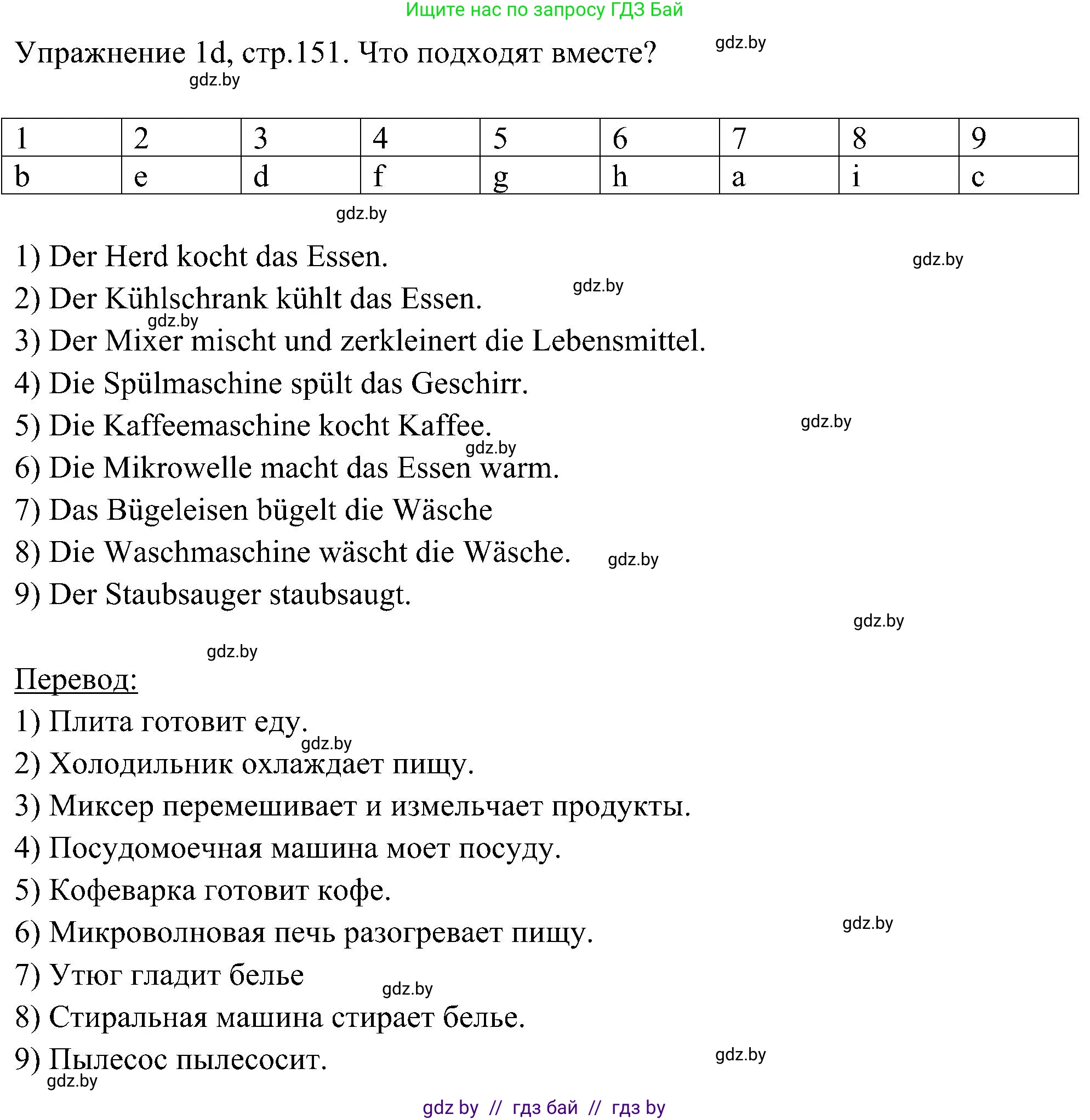 Немецкий язык (Deutsch), 6 класс Учебник (Schülerbuch), авторы: Будько Антонина Филипповна (Budjko Antonina), Урбанович Инна Ювинальевна (Urbanowitsch Ina), издательство Вышэйшая школа, Минск, 2020, бежевого цвета, страница 151, номер d, Решение
