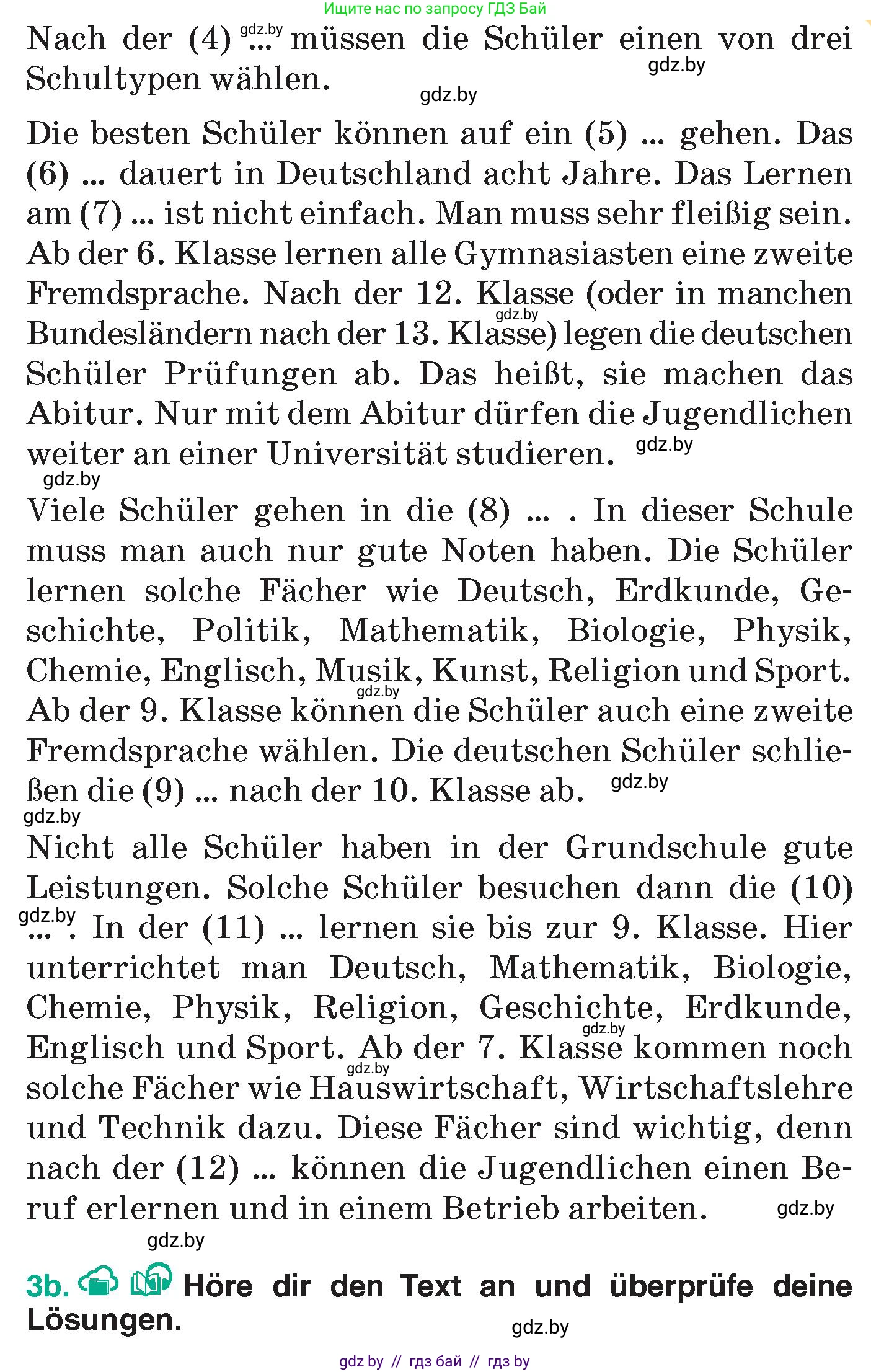 Немецкий язык (Deutsch), 6 класс Учебник (Schülerbuch), авторы: Зуевская Елена Викторовна, Салынская Светлана Ивановна, Негурэ Ольга Вячеславовна, издательство Вышэйшая школа, Минск, 2022, жёлтого цвета, Teil 1, страница 38, номер 3, Условие (продолжение 2)