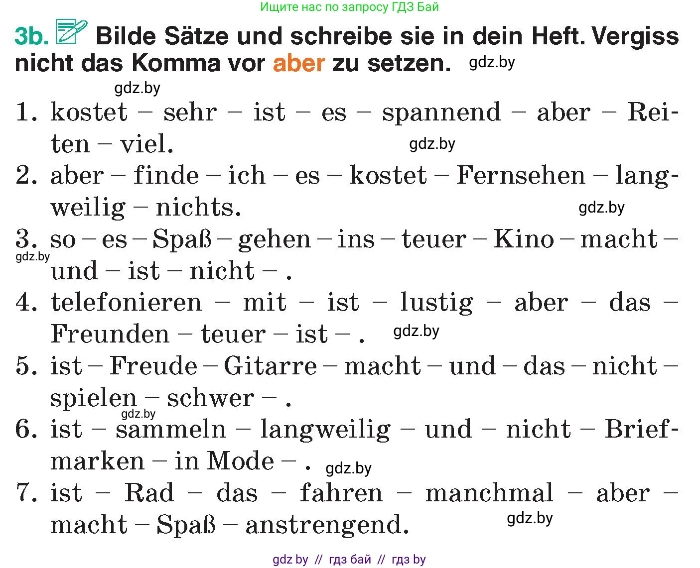 Немецкий язык (Deutsch), 6 класс Учебник (Schülerbuch), авторы: Зуевская Елена Викторовна, Салынская Светлана Ивановна, Негурэ Ольга Вячеславовна, издательство Вышэйшая школа, Минск, 2022, жёлтого цвета, Teil 1, страница 65, номер 3, Условие (продолжение 2)