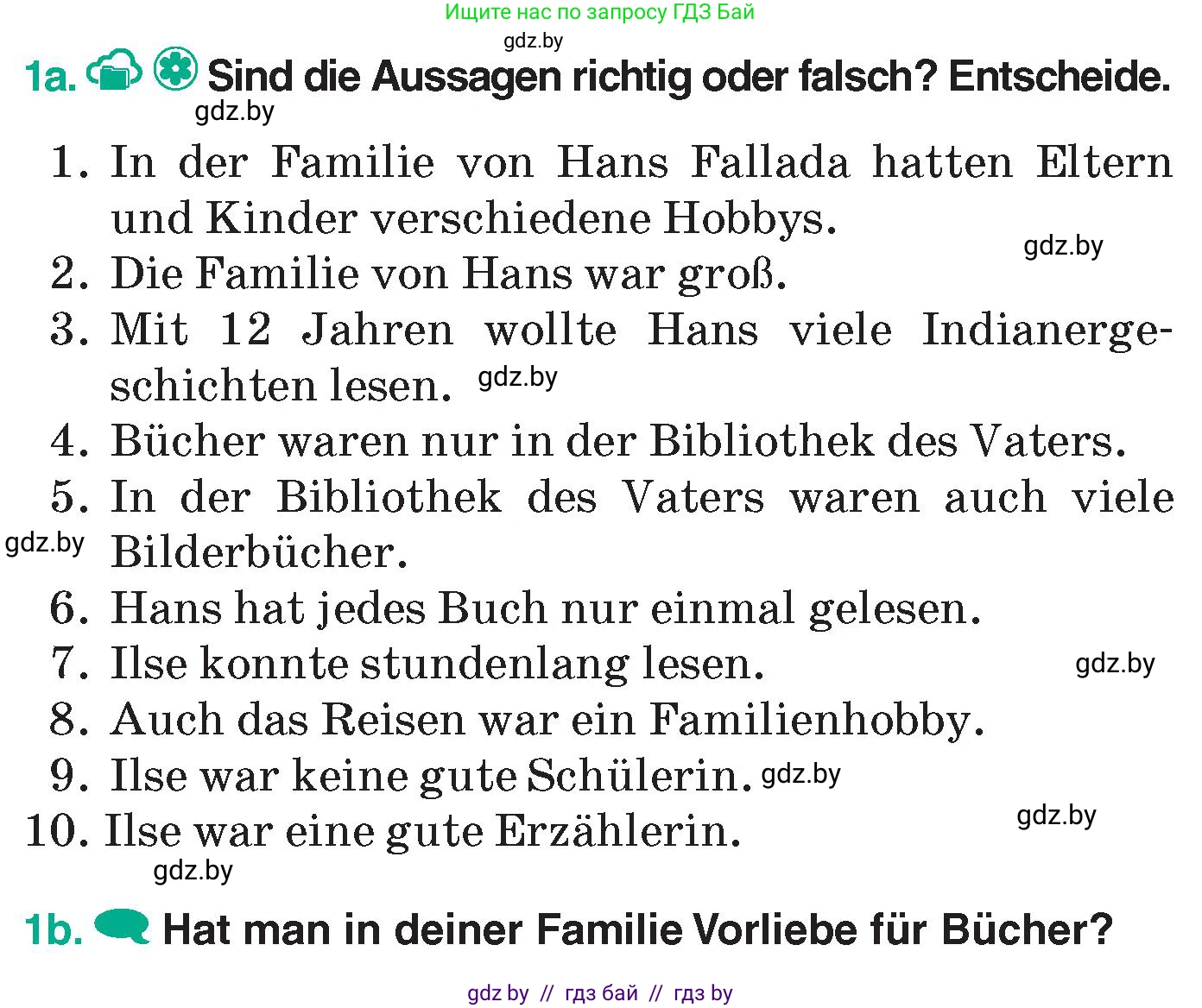 Немецкий язык (Deutsch), 6 класс Учебник (Schülerbuch), авторы: Зуевская Елена Викторовна, Салынская Светлана Ивановна, Негурэ Ольга Вячеславовна, издательство Вышэйшая школа, Минск, 2022, жёлтого цвета, Teil 1, страница 73, номер 1, Условие (продолжение 3)