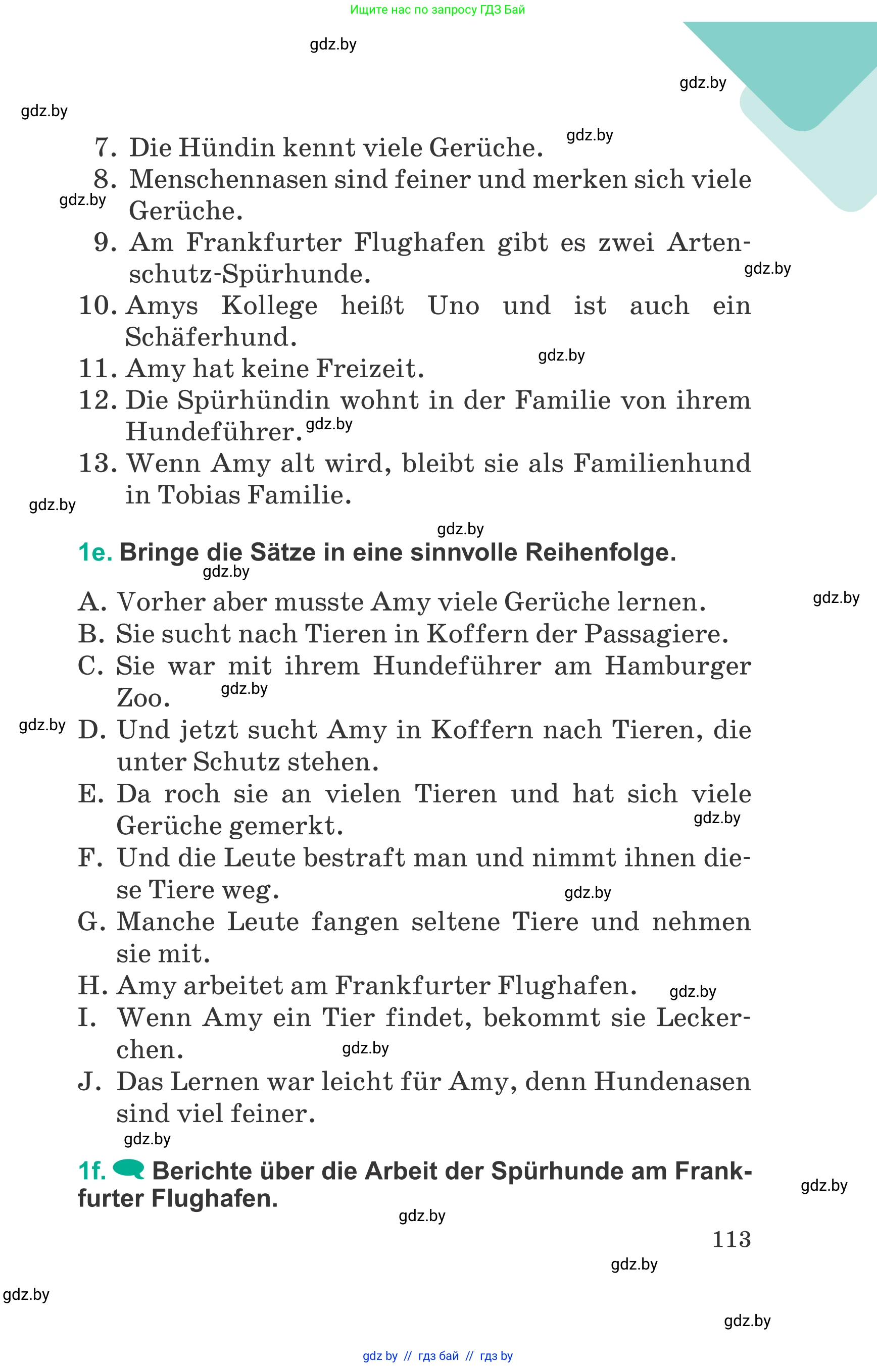Немецкий язык (Deutsch), 6 класс Учебник (Schülerbuch), авторы: Зуевская Елена Викторовна, Салынская Светлана Ивановна, Негурэ Ольга Вячеславовна, издательство Вышэйшая школа, Минск, 2022, жёлтого цвета, страница 113
