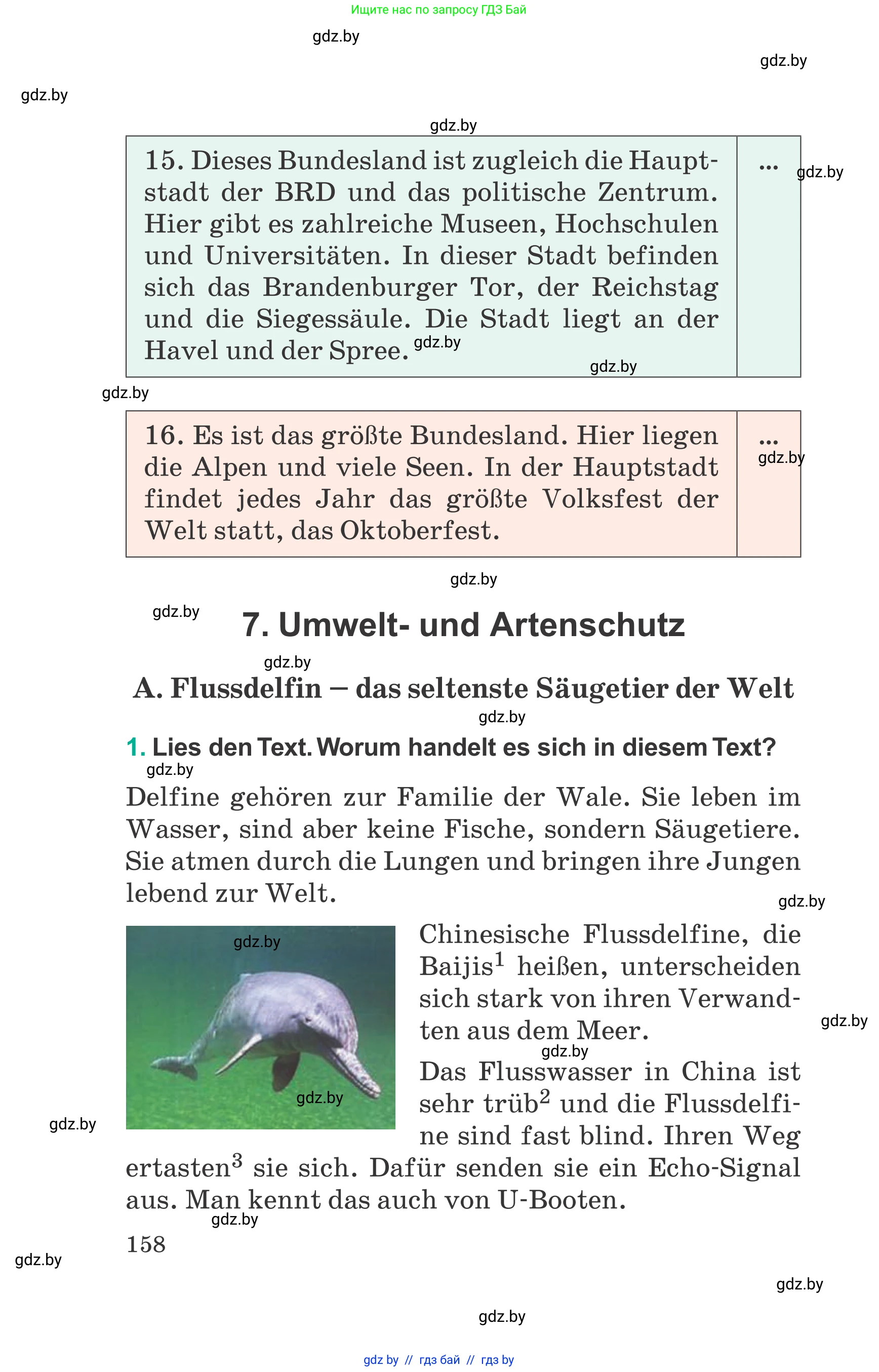 Немецкий язык (Deutsch), 6 класс Учебник (Schülerbuch), авторы: Зуевская Елена Викторовна, Салынская Светлана Ивановна, Негурэ Ольга Вячеславовна, издательство Вышэйшая школа, Минск, 2022, жёлтого цвета, Teil 2, страница 158