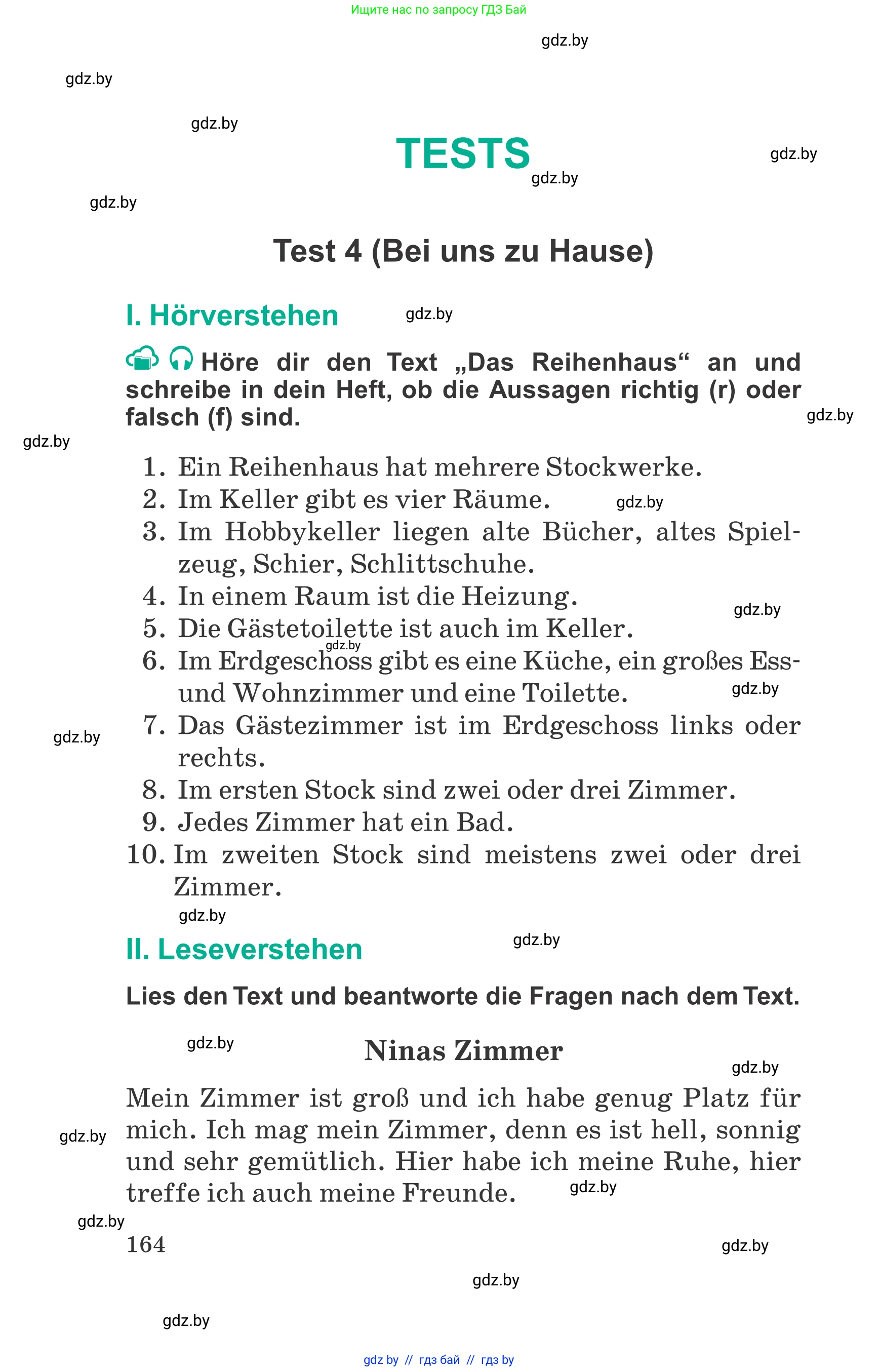 Немецкий язык (Deutsch), 6 класс Учебник (Schülerbuch), авторы: Зуевская Елена Викторовна, Салынская Светлана Ивановна, Негурэ Ольга Вячеславовна, издательство Вышэйшая школа, Минск, 2022, жёлтого цвета, Teil 2, страница 164