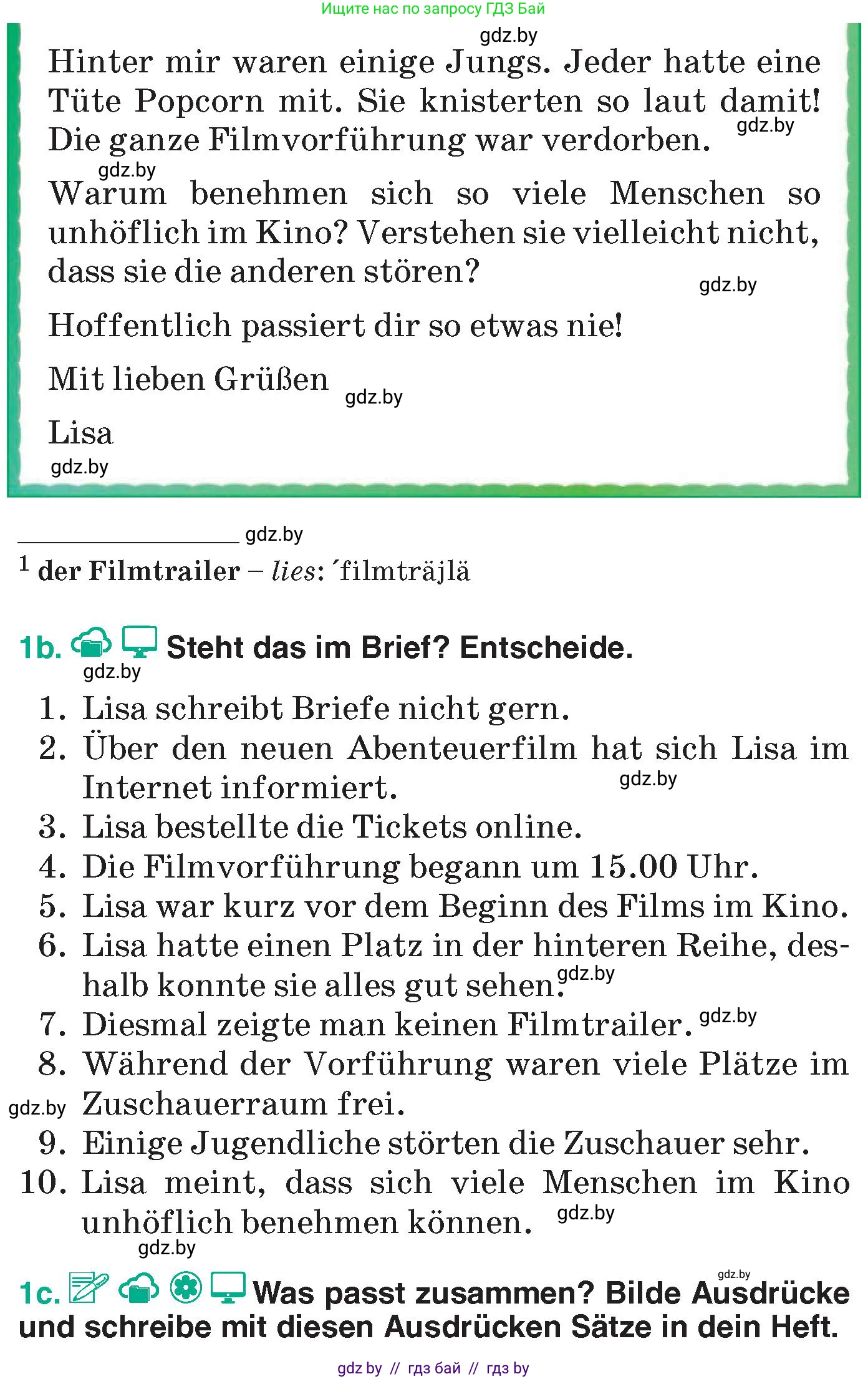 Немецкий язык (Deutsch), 6 класс Учебник (Schülerbuch), авторы: Зуевская Елена Викторовна, Салынская Светлана Ивановна, Негурэ Ольга Вячеславовна, издательство Вышэйшая школа, Минск, 2022, жёлтого цвета, Teil 1, страница 106, номер 1, Условие (продолжение 3)