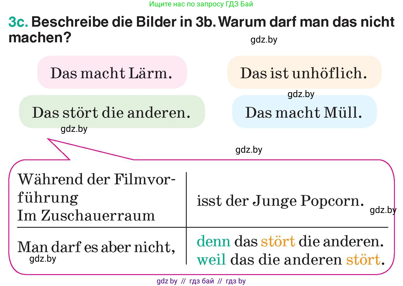 Немецкий язык (Deutsch), 6 класс Учебник (Schülerbuch), авторы: Зуевская Елена Викторовна, Салынская Светлана Ивановна, Негурэ Ольга Вячеславовна, издательство Вышэйшая школа, Минск, 2022, жёлтого цвета, Teil 1, страница 111, номер 3, Условие (продолжение 2)