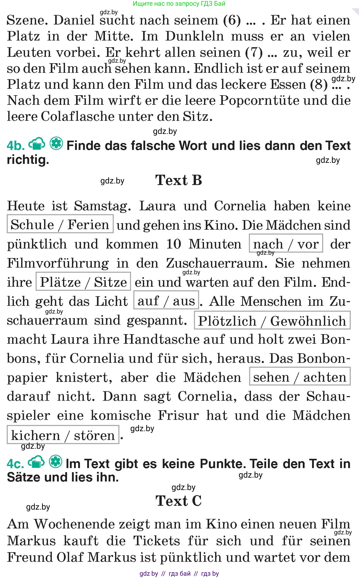 Немецкий язык (Deutsch), 6 класс Учебник (Schülerbuch), авторы: Зуевская Елена Викторовна, Салынская Светлана Ивановна, Негурэ Ольга Вячеславовна, издательство Вышэйшая школа, Минск, 2022, жёлтого цвета, Teil 1, страница 112, номер 4, Условие (продолжение 2)