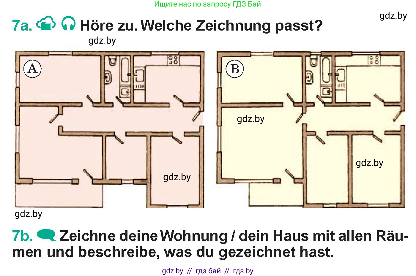 Немецкий язык (Deutsch), 6 класс Учебник (Schülerbuch), авторы: Зуевская Елена Викторовна, Салынская Светлана Ивановна, Негурэ Ольга Вячеславовна, издательство Вышэйшая школа, Минск, 2022, жёлтого цвета, Teil 2, страница 12, номер 7, Условие