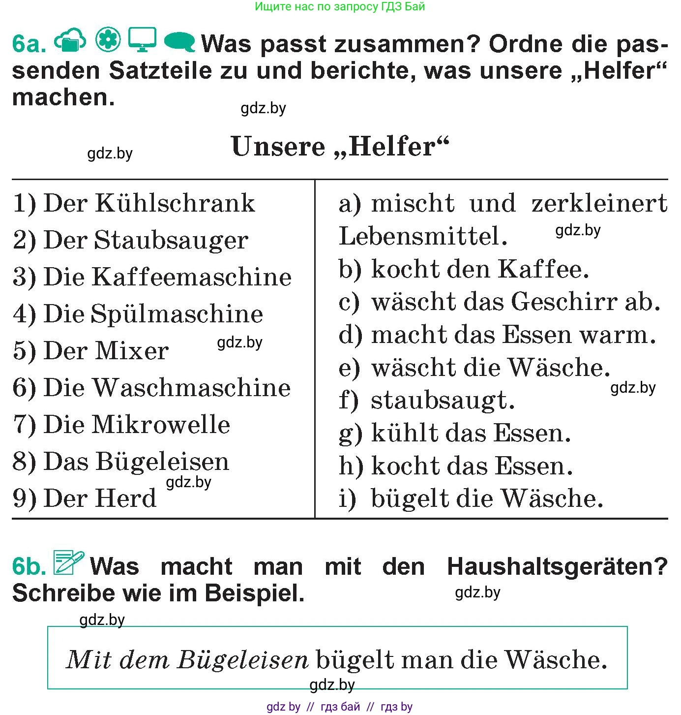 Немецкий язык (Deutsch), 6 класс Учебник (Schülerbuch), авторы: Зуевская Елена Викторовна, Салынская Светлана Ивановна, Негурэ Ольга Вячеславовна, издательство Вышэйшая школа, Минск, 2022, жёлтого цвета, Teil 2, страница 36, номер 6, Условие