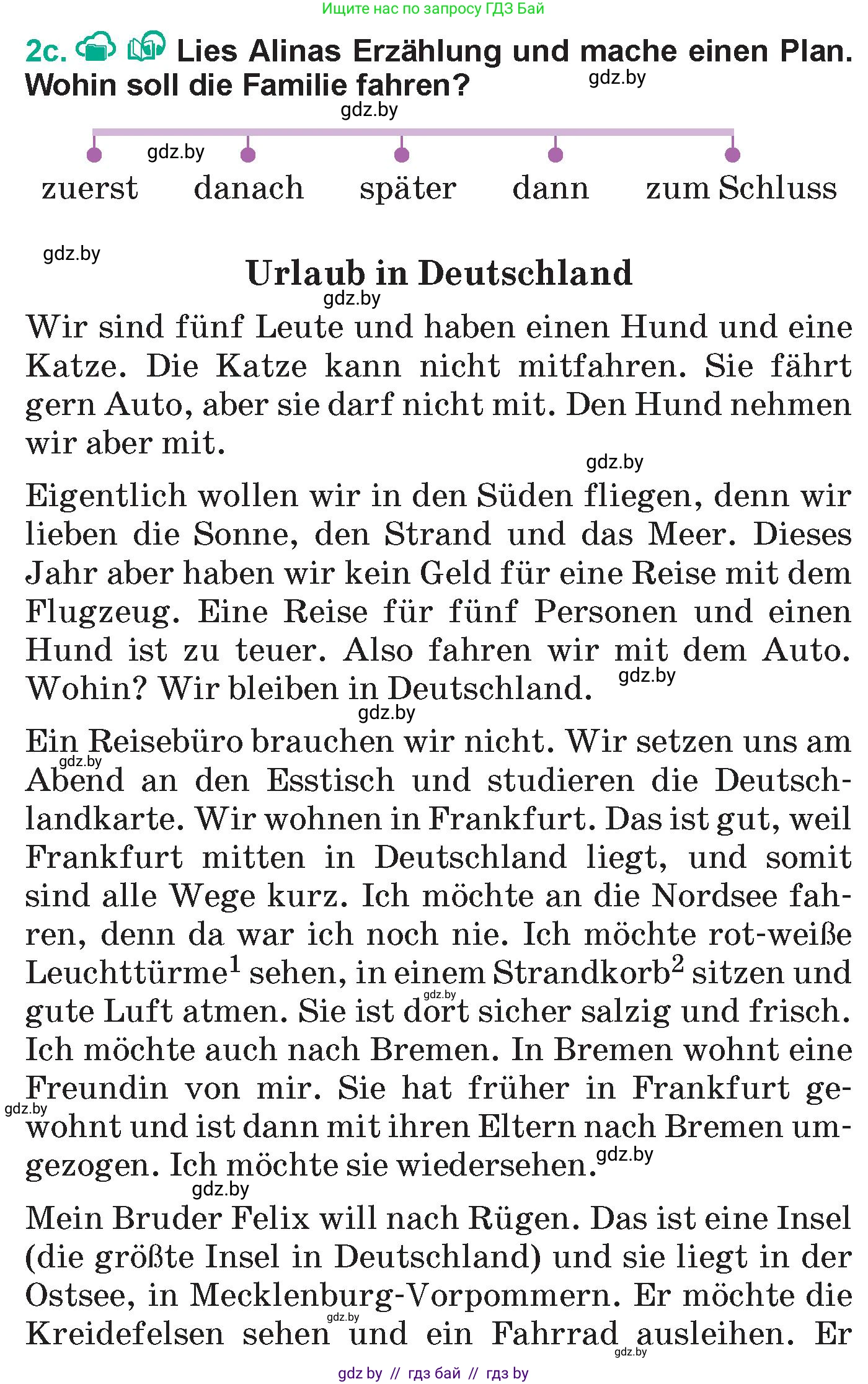 Немецкий язык (Deutsch), 6 класс Учебник (Schülerbuch), авторы: Зуевская Елена Викторовна, Салынская Светлана Ивановна, Негурэ Ольга Вячеславовна, издательство Вышэйшая школа, Минск, 2022, жёлтого цвета, Teil 2, страница 80, номер 2, Условие (продолжение 3)