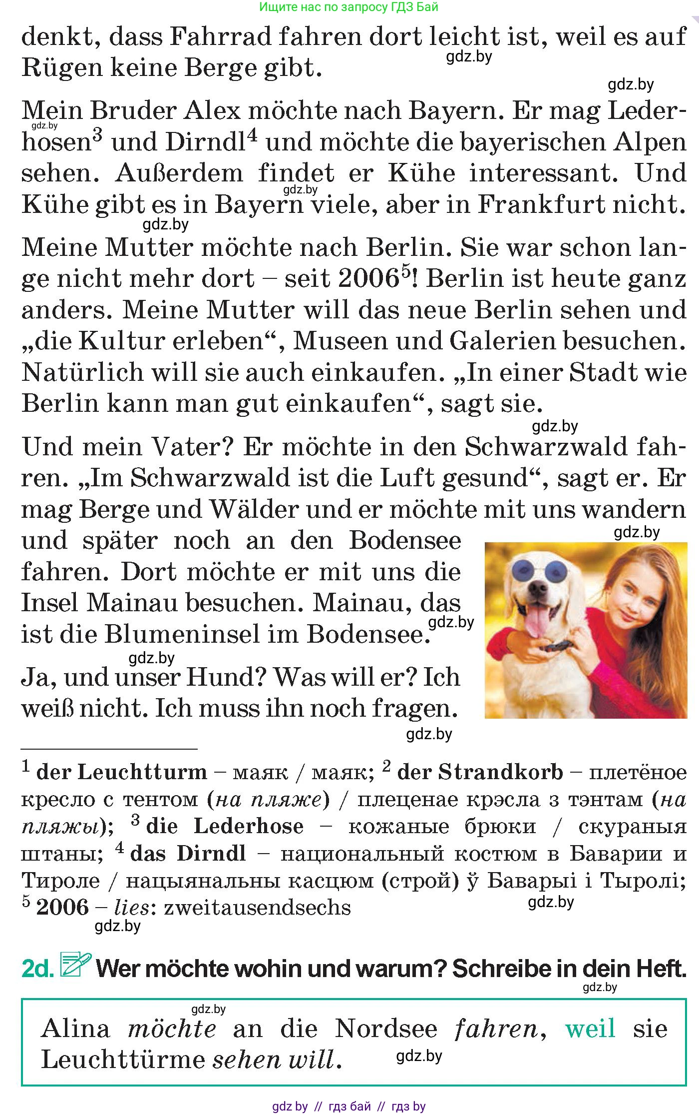 Немецкий язык (Deutsch), 6 класс Учебник (Schülerbuch), авторы: Зуевская Елена Викторовна, Салынская Светлана Ивановна, Негурэ Ольга Вячеславовна, издательство Вышэйшая школа, Минск, 2022, жёлтого цвета, Teil 2, страница 80, номер 2, Условие (продолжение 4)