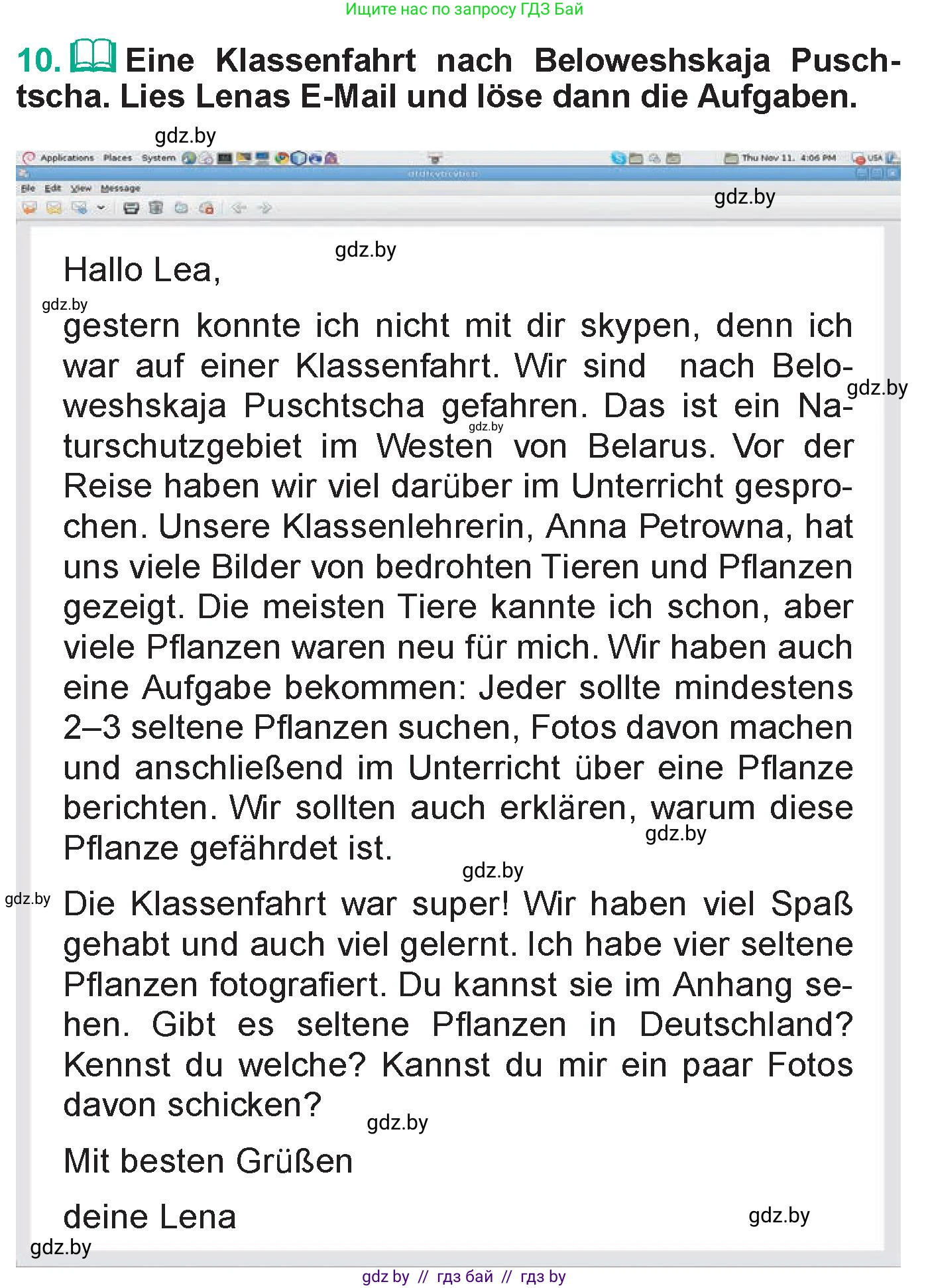 Немецкий язык (Deutsch), 6 класс Учебник (Schülerbuch), авторы: Зуевская Елена Викторовна, Салынская Светлана Ивановна, Негурэ Ольга Вячеславовна, издательство Вышэйшая школа, Минск, 2022, жёлтого цвета, Teil 2, страница 140, номер 10, Условие