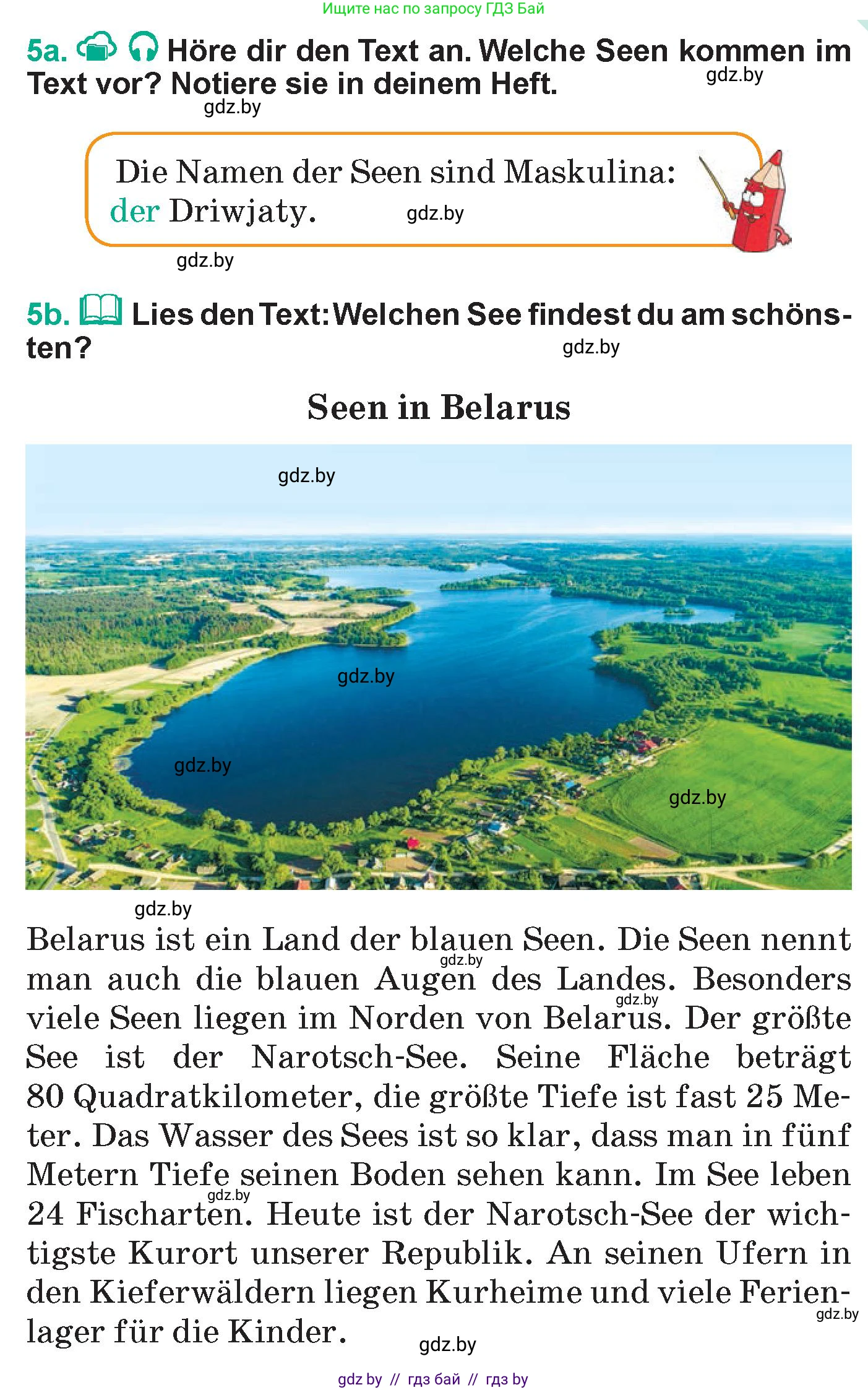 Немецкий язык (Deutsch), 6 класс Учебник (Schülerbuch), авторы: Зуевская Елена Викторовна, Салынская Светлана Ивановна, Негурэ Ольга Вячеславовна, издательство Вышэйшая школа, Минск, 2022, жёлтого цвета, Teil 2, страница 135, номер 5, Условие