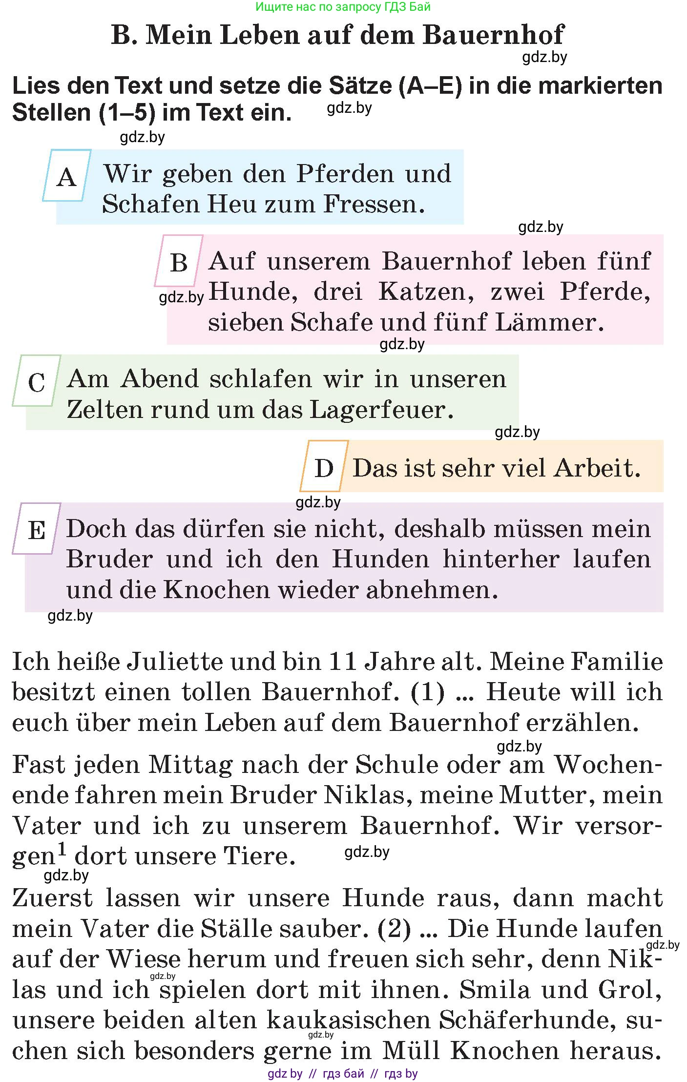 Немецкий язык (Deutsch), 6 класс Учебник (Schülerbuch), авторы: Зуевская Елена Викторовна, Салынская Светлана Ивановна, Негурэ Ольга Вячеславовна, издательство Вышэйшая школа, Минск, 2022, жёлтого цвета, Teil 2, страница 149, номер 3, Условие (продолжение 2)