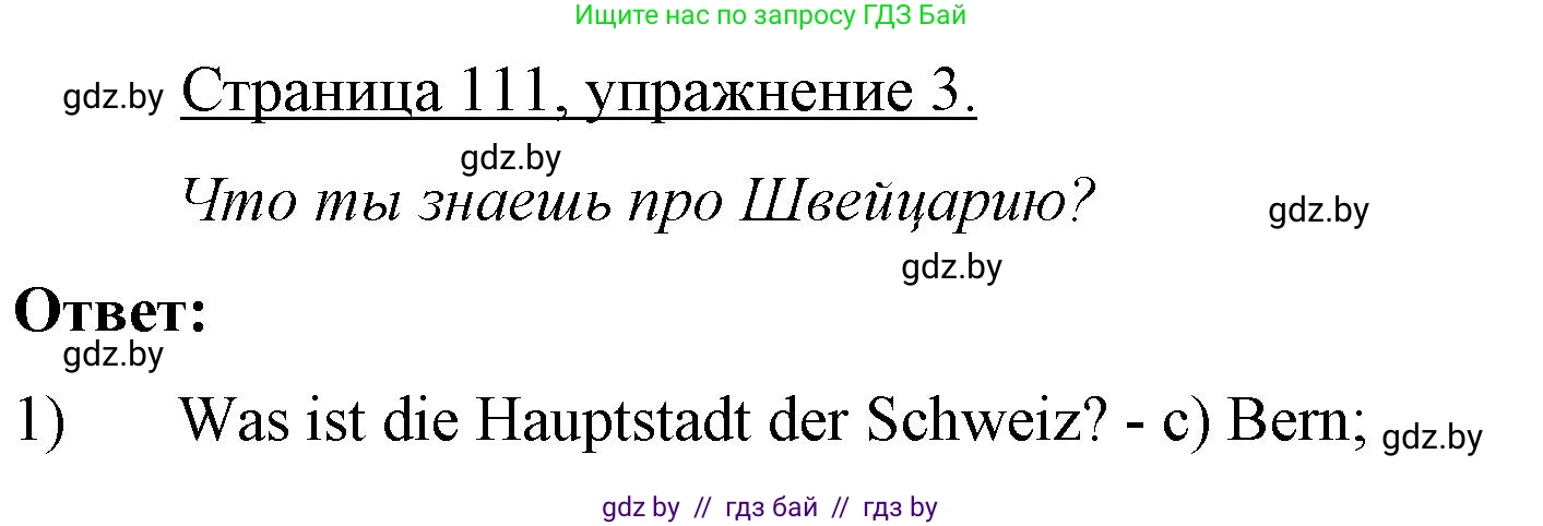 Немецкий язык (Deutsch), 7 класс рабочая тетрадь (arbeitsheft), авторы: Будько Антонина Филипповна (Budjko Antonina), Урбанович Инна Ювинальевна (Urbanowitsch Ina), издательство Аверсэв, Минск, 2021, оранжевого цвета, страница 111, номер 3, Решение