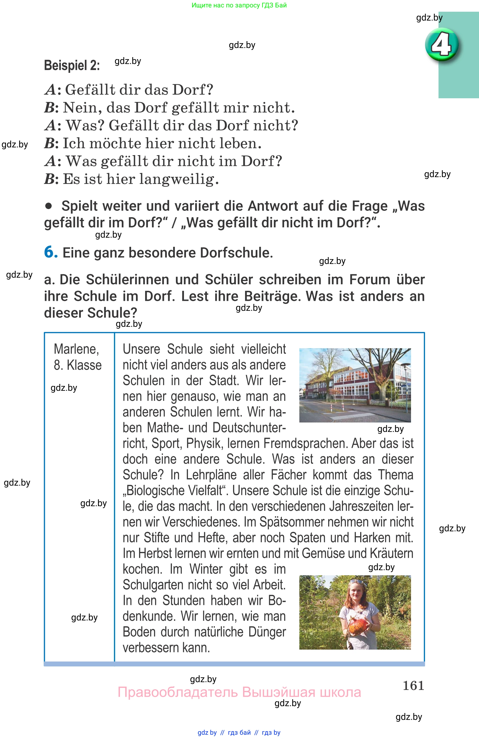 Немецкий язык (Deutsch), 7 класс Учебник (Schülerbuch), авторы: Будько Антонина Филипповна (Budjko Antonina), Урбанович Инна Ювинальевна (Urbanowitsch Ina), издательство Вышэйшая школа, Минск, 2021, страница 161