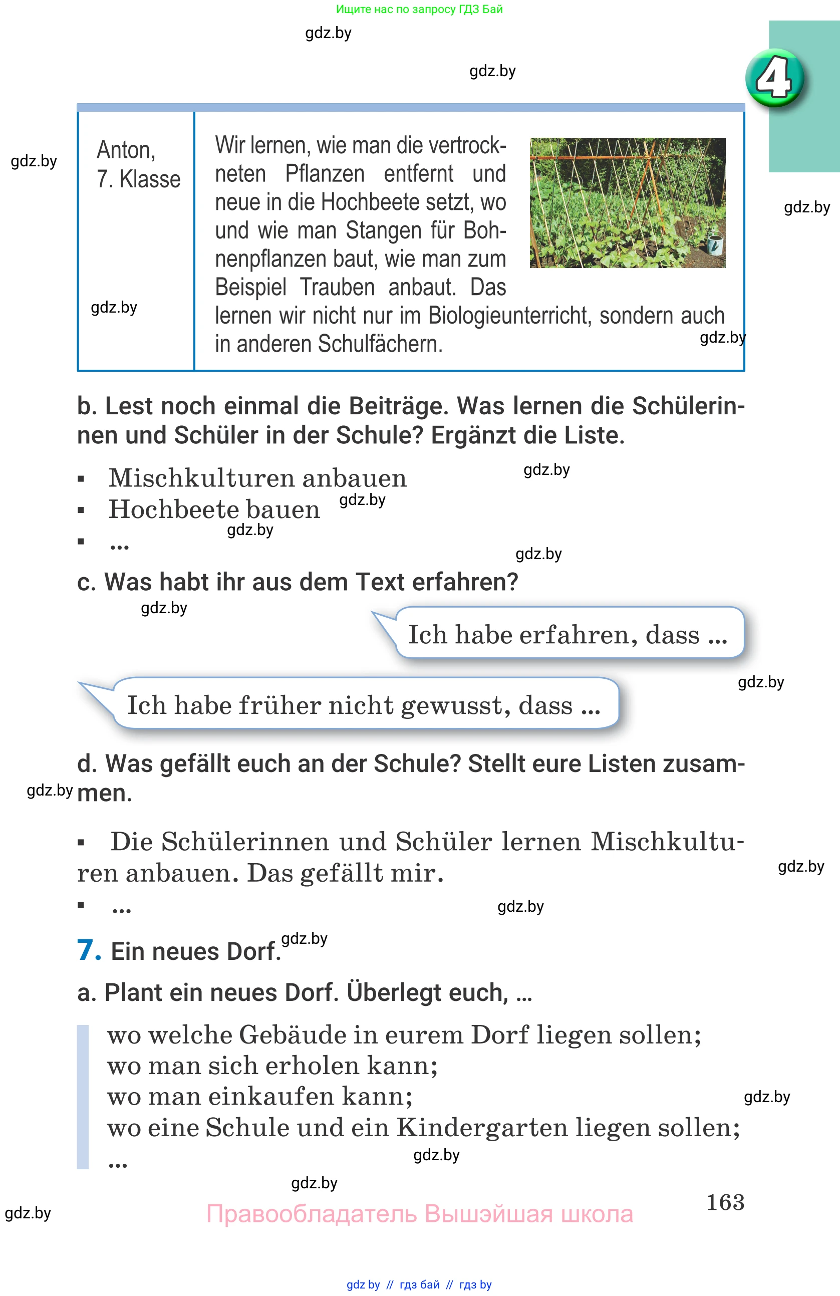 Немецкий язык (Deutsch), 7 класс Учебник (Schülerbuch), авторы: Будько Антонина Филипповна (Budjko Antonina), Урбанович Инна Ювинальевна (Urbanowitsch Ina), издательство Вышэйшая школа, Минск, 2021, страница 163
