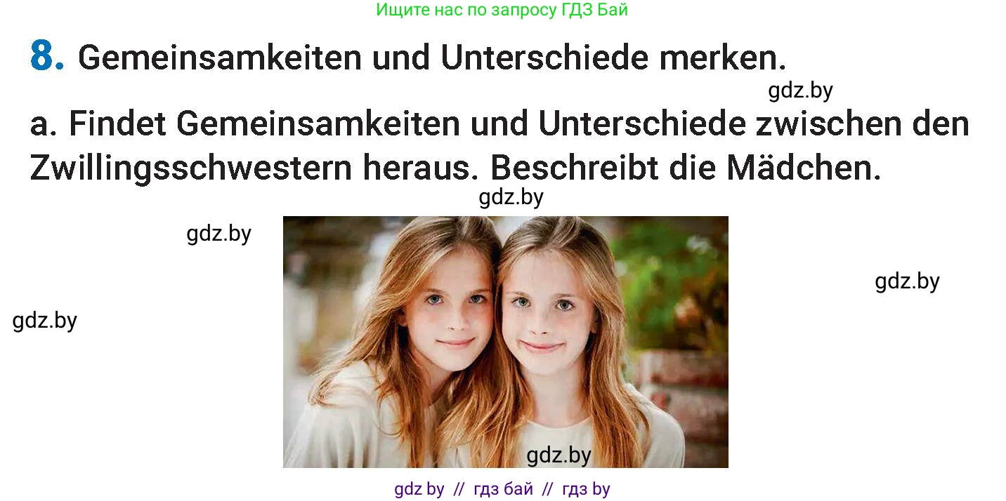 Немецкий язык (Deutsch), 7 класс Учебник (Schülerbuch), авторы: Будько Антонина Филипповна (Budjko Antonina), Урбанович Инна Ювинальевна (Urbanowitsch Ina), издательство Вышэйшая школа, Минск, 2021, страница 55, номер 8, Условие