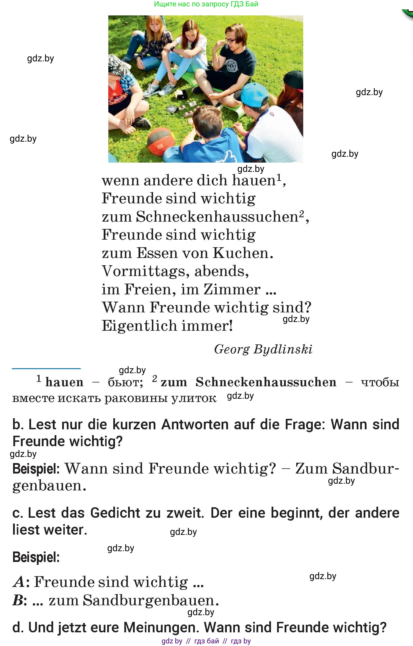 Немецкий язык (Deutsch), 7 класс Учебник (Schülerbuch), авторы: Будько Антонина Филипповна (Budjko Antonina), Урбанович Инна Ювинальевна (Urbanowitsch Ina), издательство Вышэйшая школа, Минск, 2021, страница 72, номер 2, Условие (продолжение 2)
