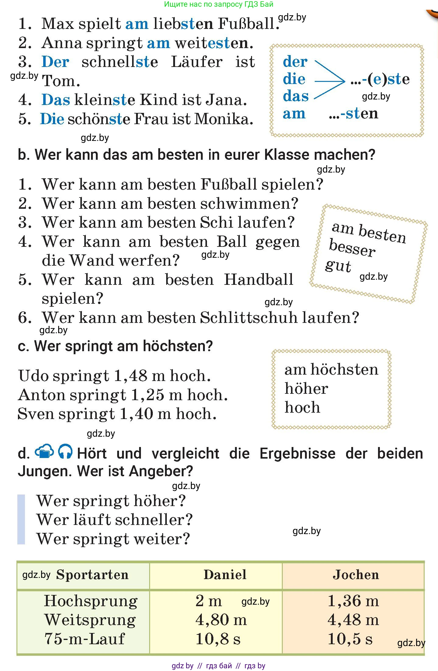 Немецкий язык (Deutsch), 7 класс Учебник (Schülerbuch), авторы: Будько Антонина Филипповна (Budjko Antonina), Урбанович Инна Ювинальевна (Urbanowitsch Ina), издательство Вышэйшая школа, Минск, 2021, страница 122, номер 5, Условие (продолжение 2)