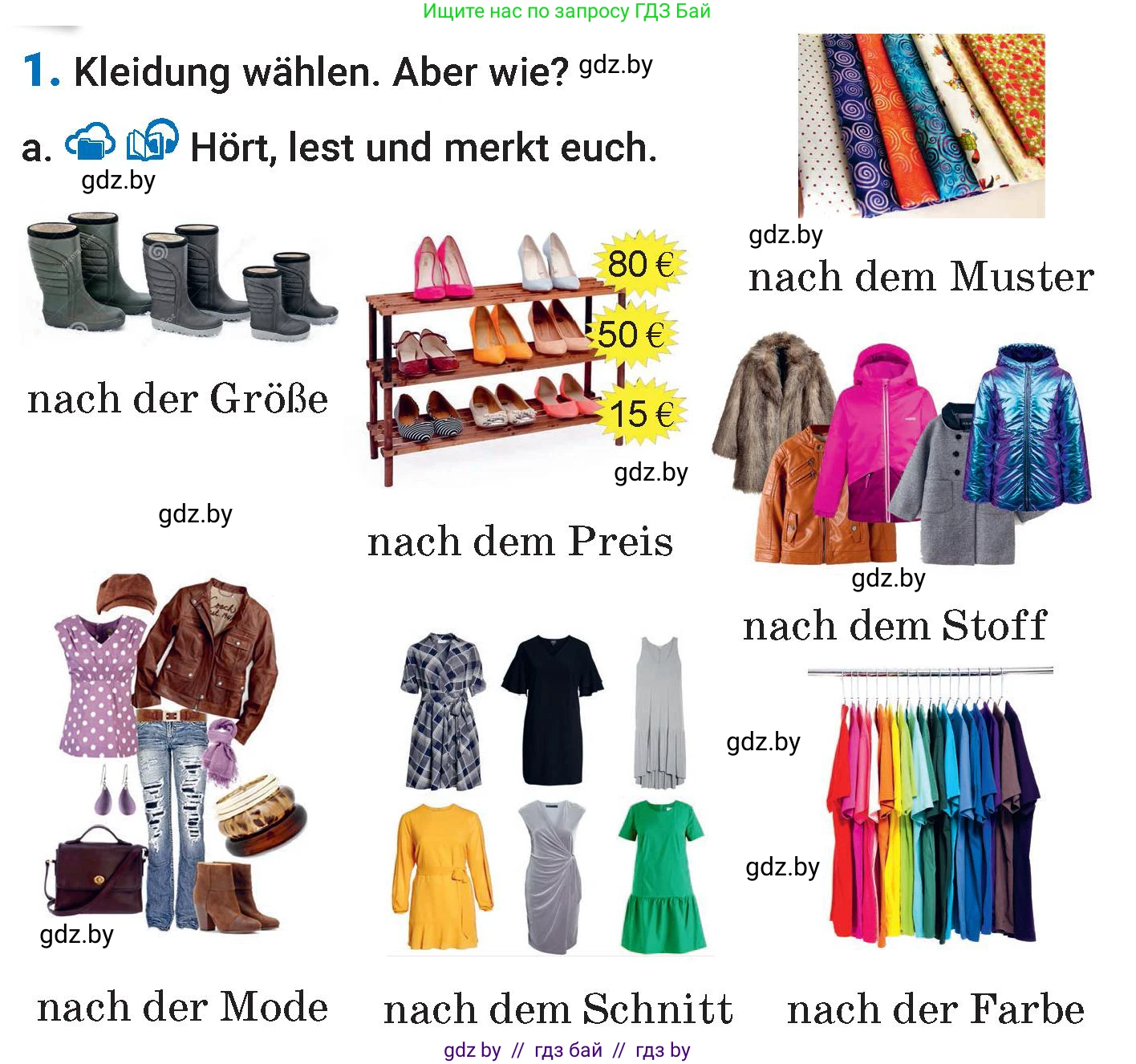 Немецкий язык (Deutsch), 7 класс Учебник (Schülerbuch), авторы: Будько Антонина Филипповна (Budjko Antonina), Урбанович Инна Ювинальевна (Urbanowitsch Ina), издательство Вышэйшая школа, Минск, 2021, страница 191, номер 1, Условие