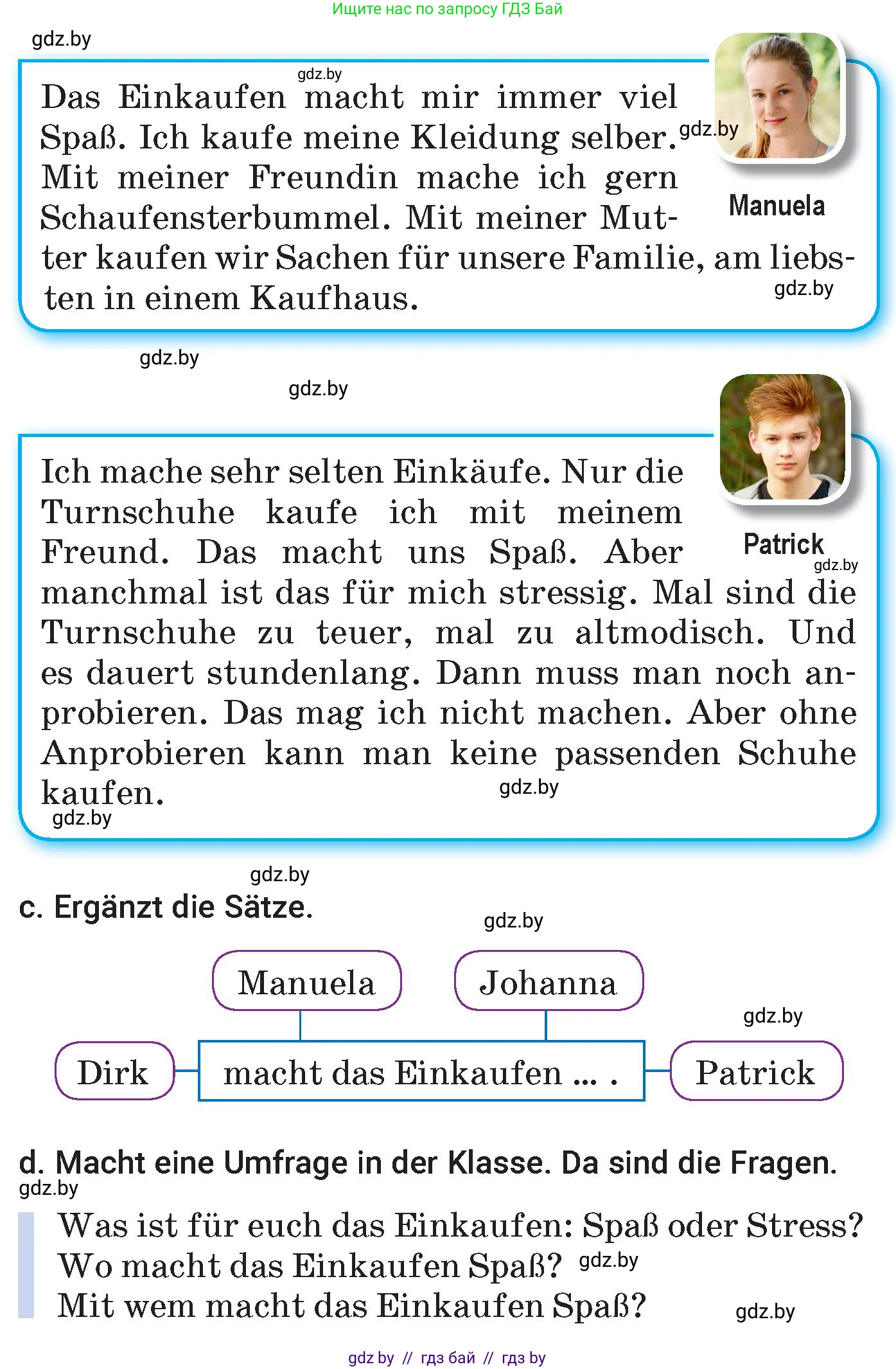 Немецкий язык (Deutsch), 7 класс Учебник (Schülerbuch), авторы: Будько Антонина Филипповна (Budjko Antonina), Урбанович Инна Ювинальевна (Urbanowitsch Ina), издательство Вышэйшая школа, Минск, 2021, страница 203, номер 1, Условие (продолжение 2)