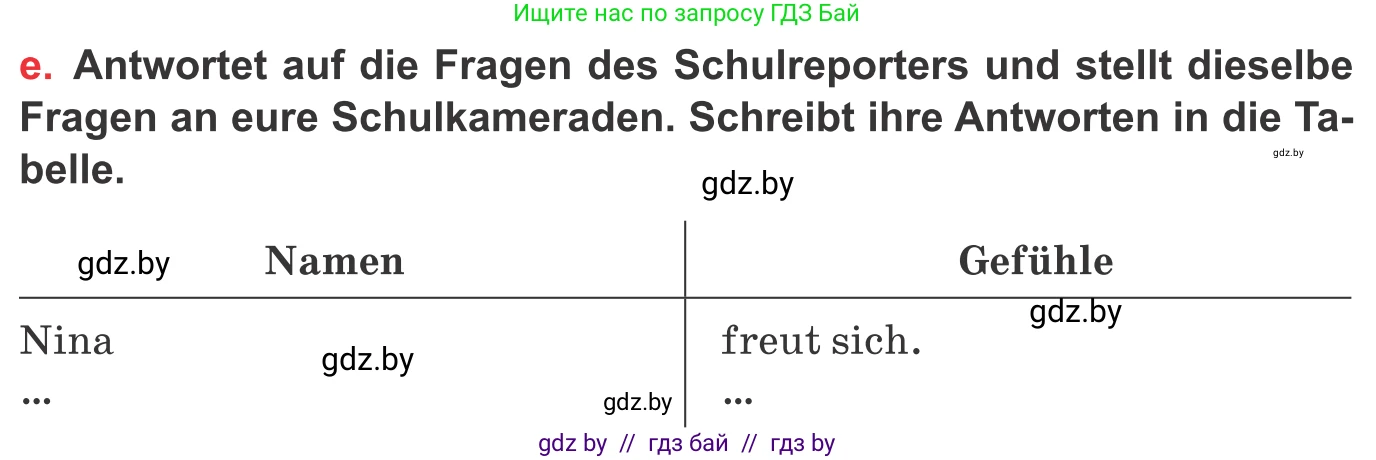 Немецкий язык (Deutsch), 8 класс Учебник (Schülerbuch), авторы: Будько Антонина Филипповна (Budjko Antonina), Урбанович Инна Ювинальевна (Urbanowitsch Ina), издательство Вышэйшая школа, Минск, 2018, страница 6, номер 1e, Условие