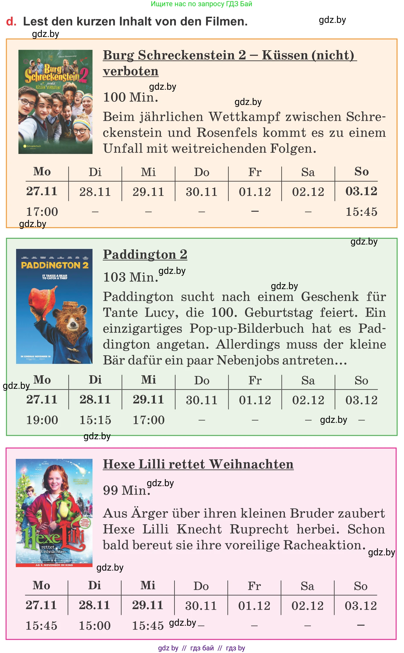 Немецкий язык (Deutsch), 8 класс Учебник (Schülerbuch), авторы: Будько Антонина Филипповна (Budjko Antonina), Урбанович Инна Ювинальевна (Urbanowitsch Ina), издательство Вышэйшая школа, Минск, 2018, страница 151, номер 2d, Условие