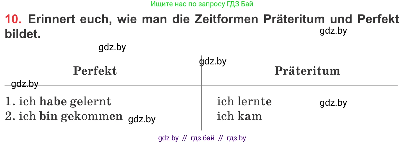 Немецкий язык (Deutsch), 8 класс Учебник (Schülerbuch), авторы: Будько Антонина Филипповна (Budjko Antonina), Урбанович Инна Ювинальевна (Urbanowitsch Ina), издательство Вышэйшая школа, Минск, 2018, страница 211, номер 10, Условие