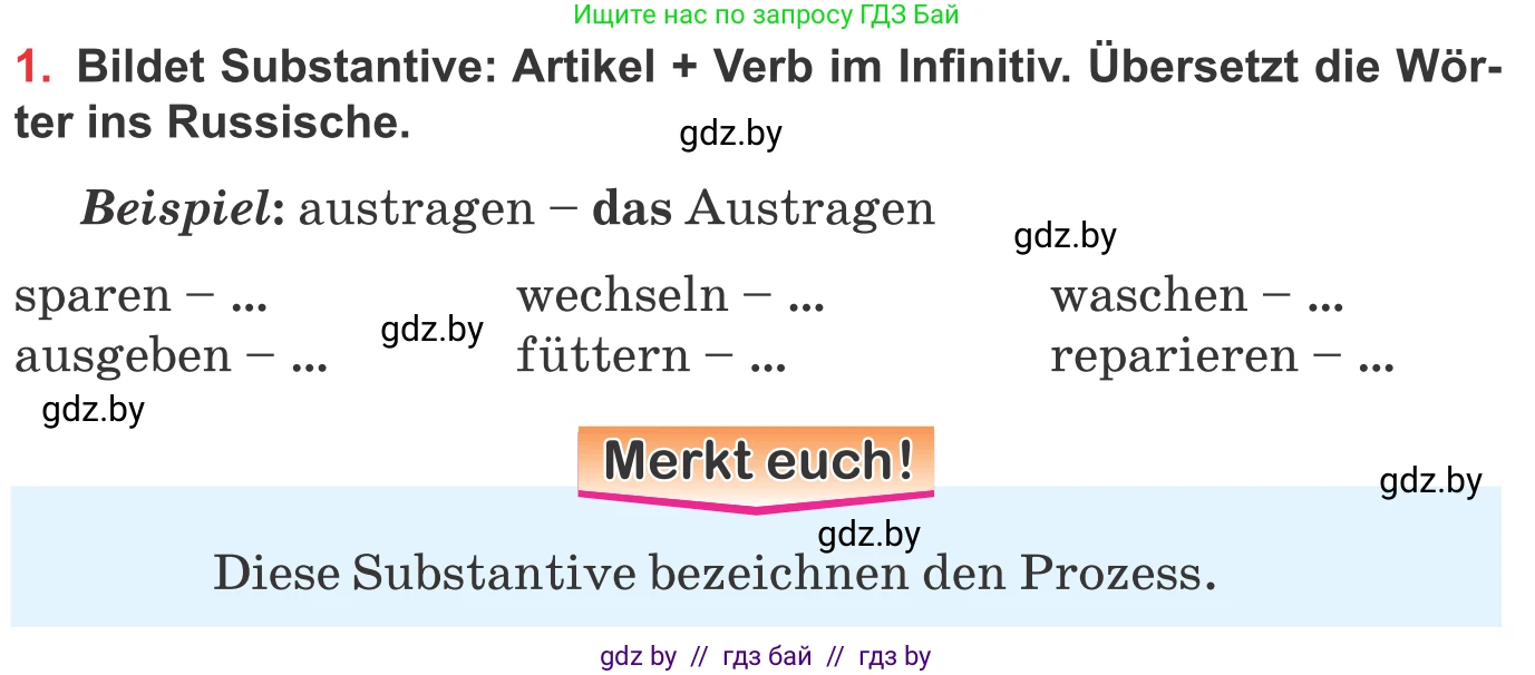 Немецкий язык (Deutsch), 8 класс Учебник (Schülerbuch), авторы: Будько Антонина Филипповна (Budjko Antonina), Урбанович Инна Ювинальевна (Urbanowitsch Ina), издательство Вышэйшая школа, Минск, 2018, страница 245, номер 1, Условие