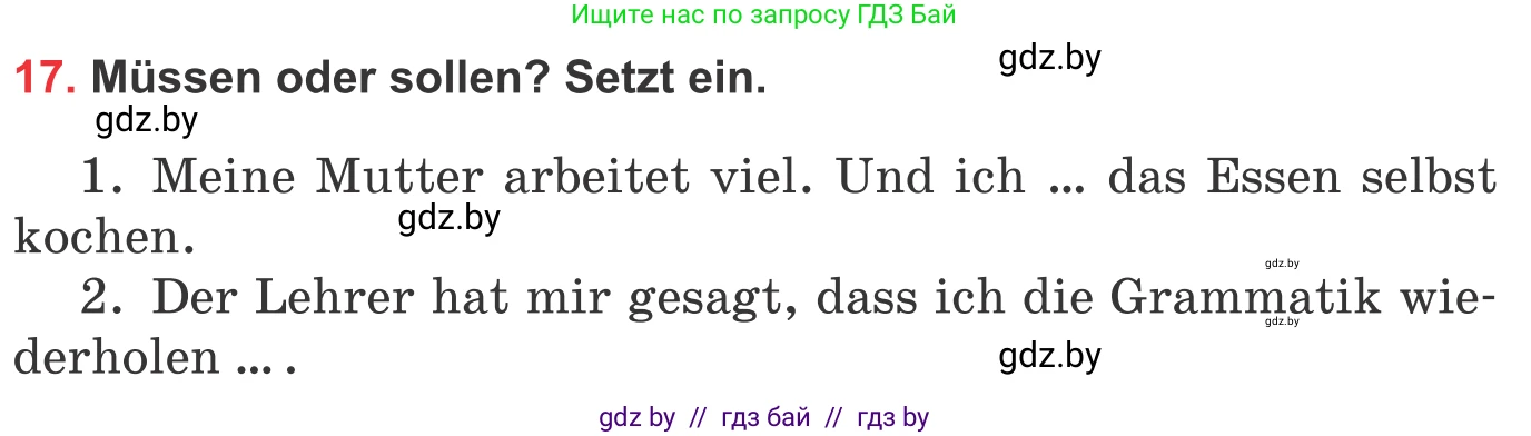 Немецкий язык (Deutsch), 8 класс Учебник (Schülerbuch), авторы: Будько Антонина Филипповна (Budjko Antonina), Урбанович Инна Ювинальевна (Urbanowitsch Ina), издательство Вышэйшая школа, Минск, 2018, страница 249, номер 17, Условие