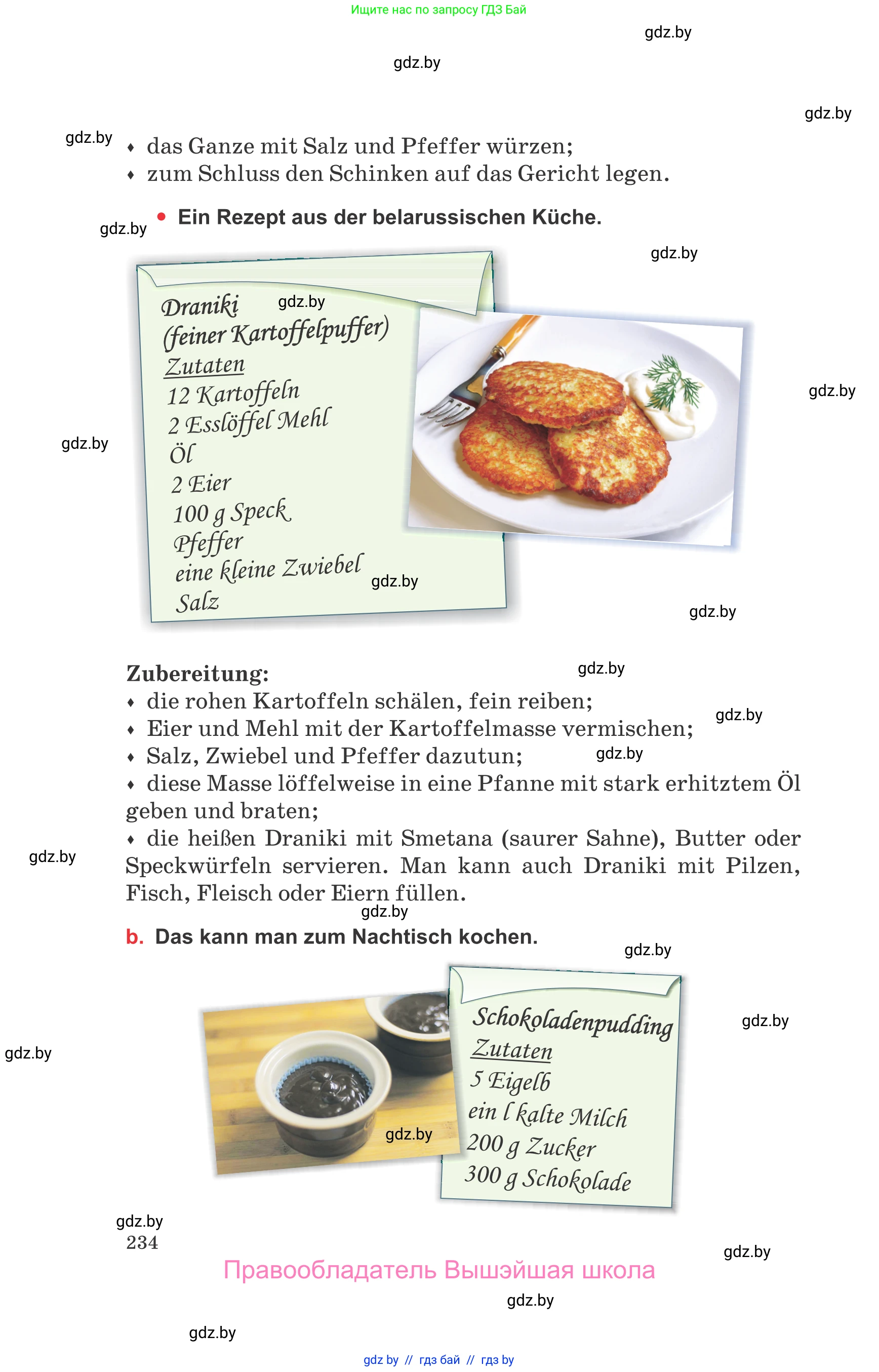 Немецкий язык (Deutsch), 8 класс Учебник (Schülerbuch), авторы: Будько Антонина Филипповна (Budjko Antonina), Урбанович Инна Ювинальевна (Urbanowitsch Ina), издательство Вышэйшая школа, Минск, 2018, страница 234