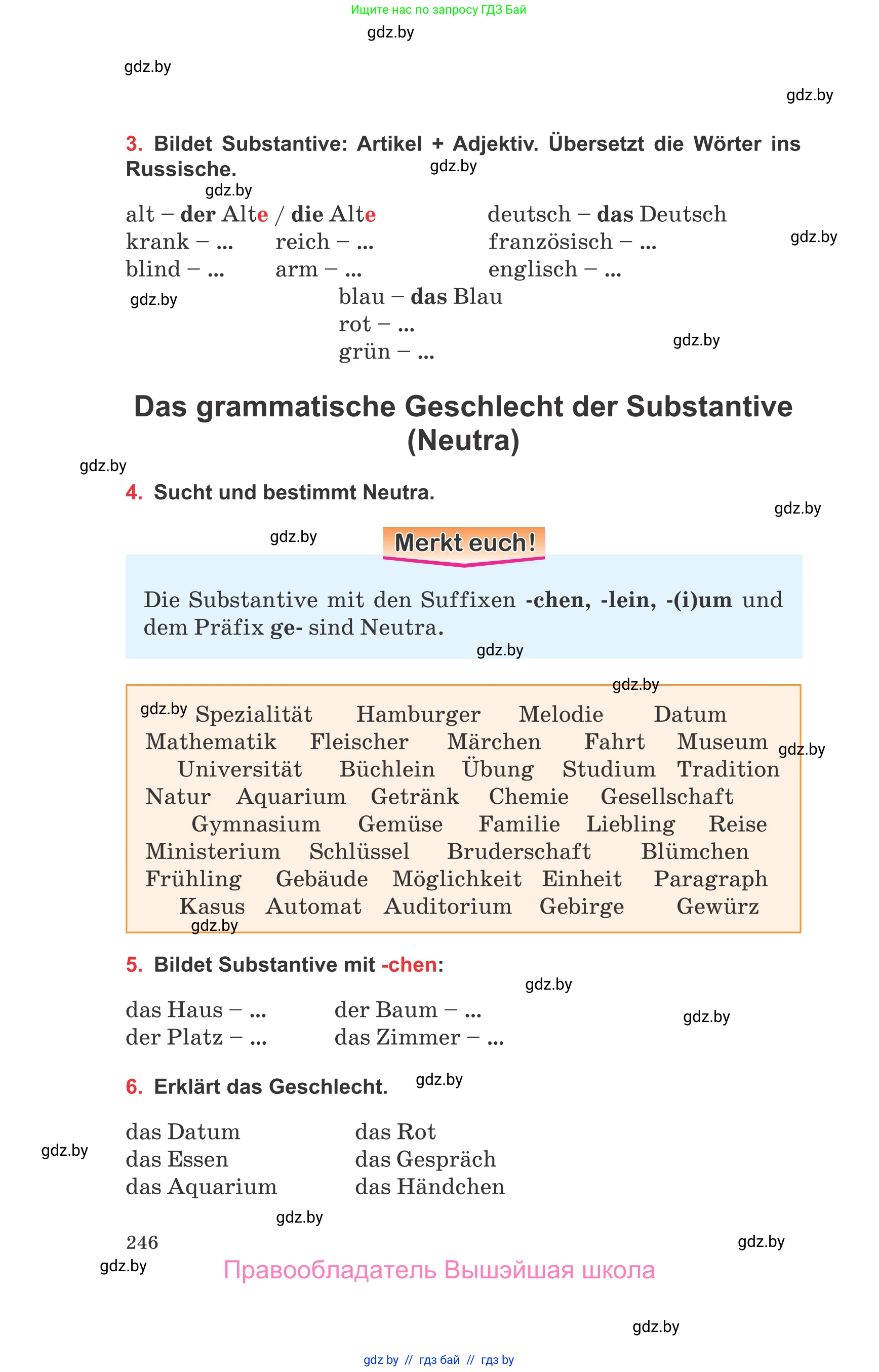 Немецкий язык (Deutsch), 8 класс Учебник (Schülerbuch), авторы: Будько Антонина Филипповна (Budjko Antonina), Урбанович Инна Ювинальевна (Urbanowitsch Ina), издательство Вышэйшая школа, Минск, 2018, страница 246
