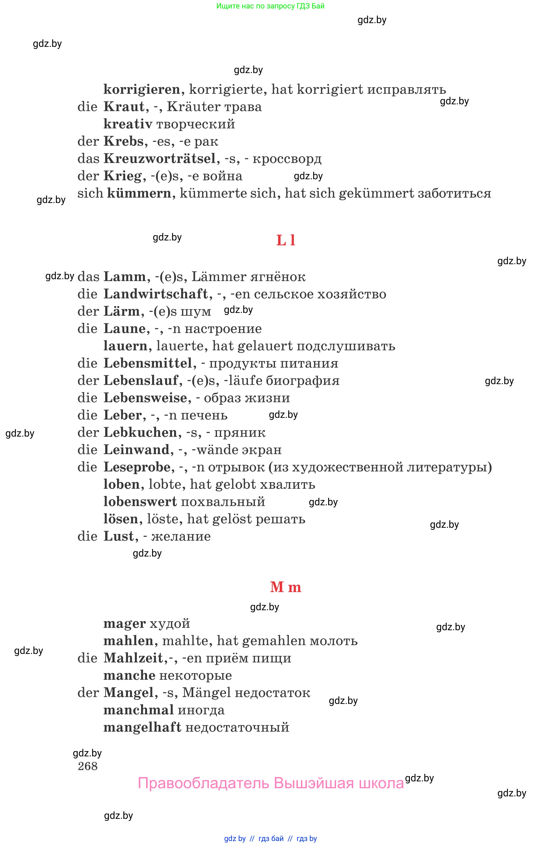 Немецкий язык (Deutsch), 8 класс Учебник (Schülerbuch), авторы: Будько Антонина Филипповна (Budjko Antonina), Урбанович Инна Ювинальевна (Urbanowitsch Ina), издательство Вышэйшая школа, Минск, 2018, страница 268