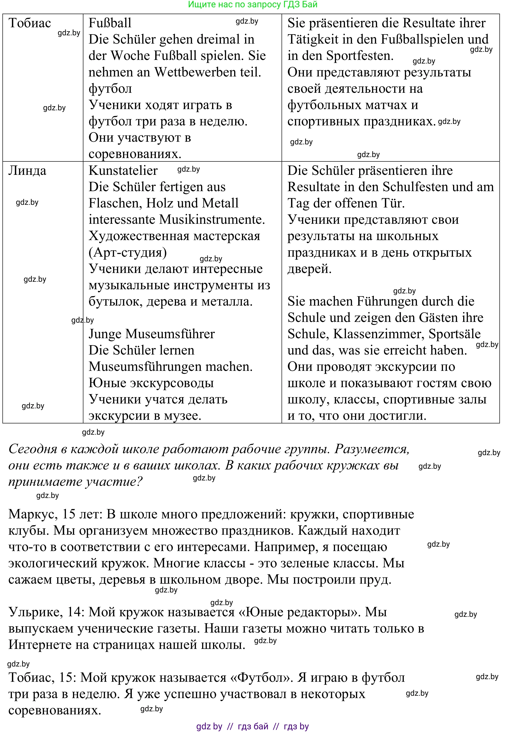 Немецкий язык (Deutsch), 8 класс Учебник (Schülerbuch), авторы: Будько Антонина Филипповна (Budjko Antonina), Урбанович Инна Ювинальевна (Urbanowitsch Ina), издательство Вышэйшая школа, Минск, 2018, страница 26, номер 1c, Решение (продолжение 2)