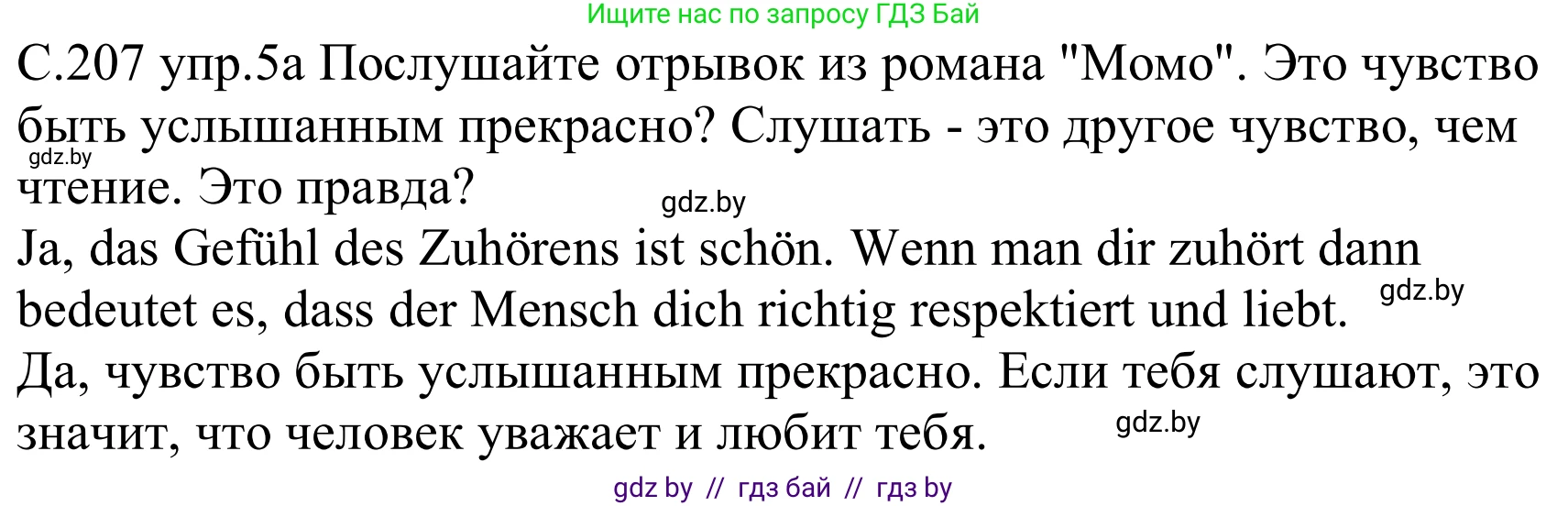 Немецкий язык (Deutsch), 8 класс Учебник (Schülerbuch), авторы: Будько Антонина Филипповна (Budjko Antonina), Урбанович Инна Ювинальевна (Urbanowitsch Ina), издательство Вышэйшая школа, Минск, 2018, страница 207, номер 5a, Решение