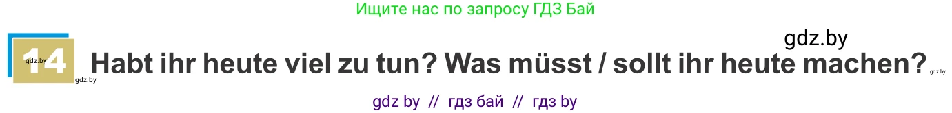 Немецкий язык (Deutsch), 9 класс Учебник (Schülerbuch), авторы: Будько Антонина Филипповна (Budjko Antonina), Урбанович Инна Ювинальевна (Urbanowitsch Ina), издательство Вышэйшая школа, Минск, 2018, серого цвета, страница 166, номер 14, Условие