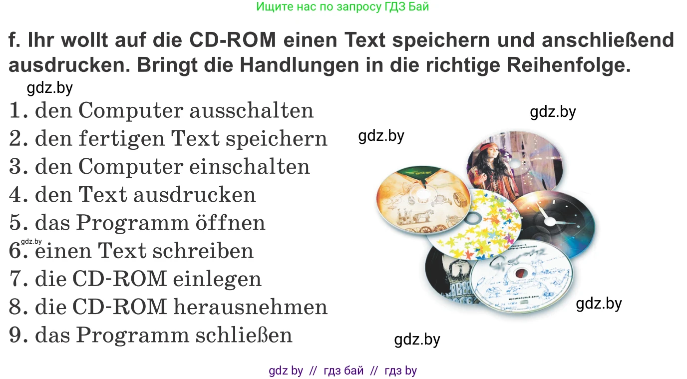 Немецкий язык (Deutsch), 9 класс Учебник (Schülerbuch), авторы: Будько Антонина Филипповна (Budjko Antonina), Урбанович Инна Ювинальевна (Urbanowitsch Ina), издательство Вышэйшая школа, Минск, 2018, серого цвета, страница 189, номер 3f, Условие