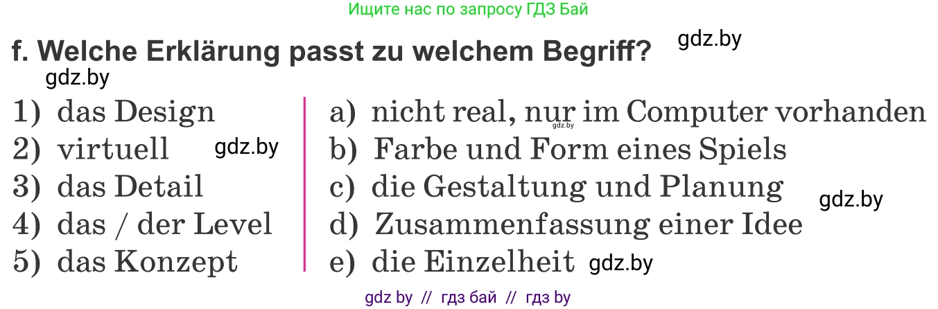 Немецкий язык (Deutsch), 9 класс Учебник (Schülerbuch), авторы: Будько Антонина Филипповна (Budjko Antonina), Урбанович Инна Ювинальевна (Urbanowitsch Ina), издательство Вышэйшая школа, Минск, 2018, серого цвета, страница 193, номер 5f, Условие