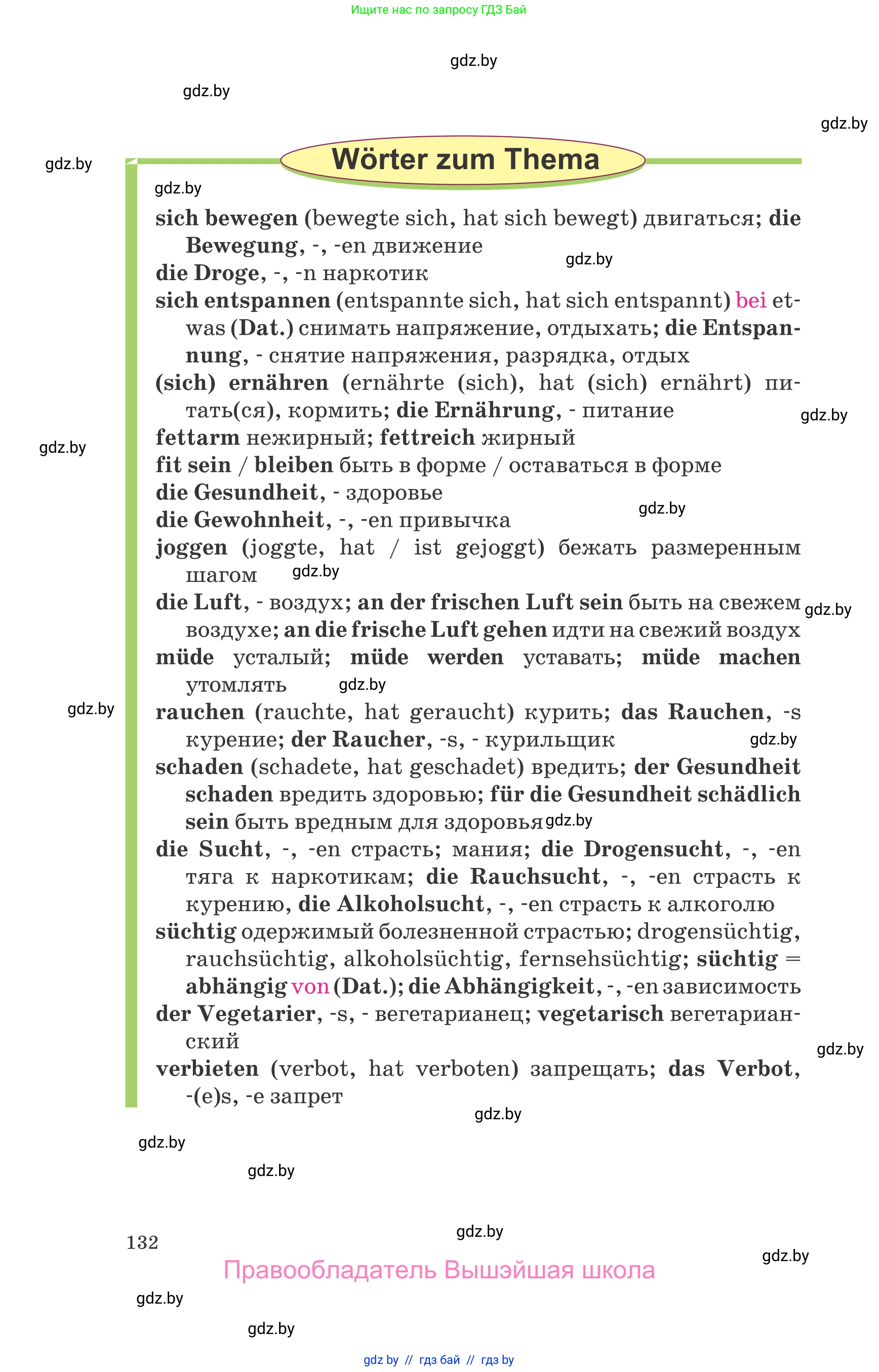 Немецкий язык (Deutsch), 9 класс Учебник (Schülerbuch), авторы: Будько Антонина Филипповна (Budjko Antonina), Урбанович Инна Ювинальевна (Urbanowitsch Ina), издательство Вышэйшая школа, Минск, 2018, серого цвета, страница 132