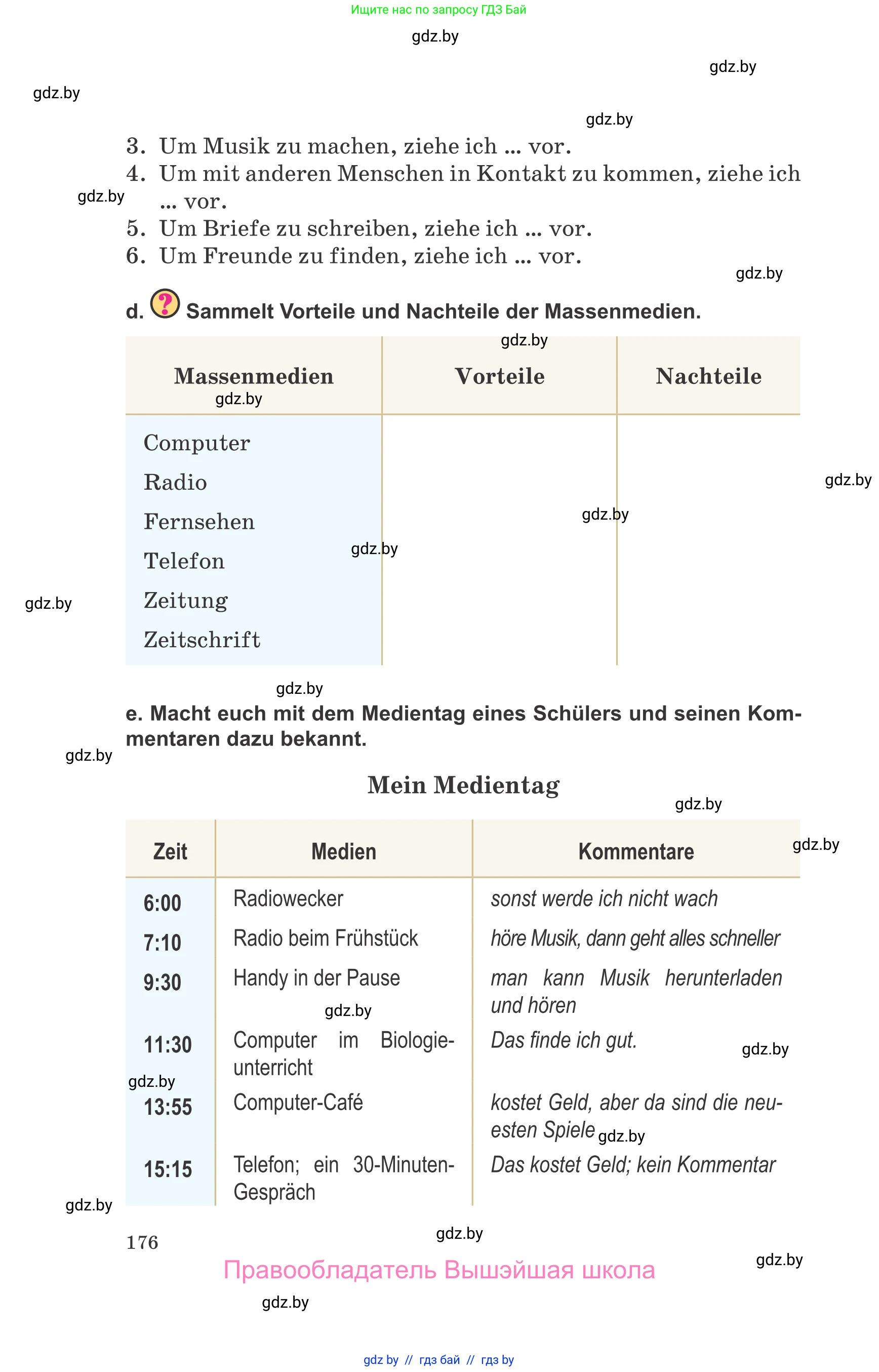 Немецкий язык (Deutsch), 9 класс Учебник (Schülerbuch), авторы: Будько Антонина Филипповна (Budjko Antonina), Урбанович Инна Ювинальевна (Urbanowitsch Ina), издательство Вышэйшая школа, Минск, 2018, серого цвета, страница 176