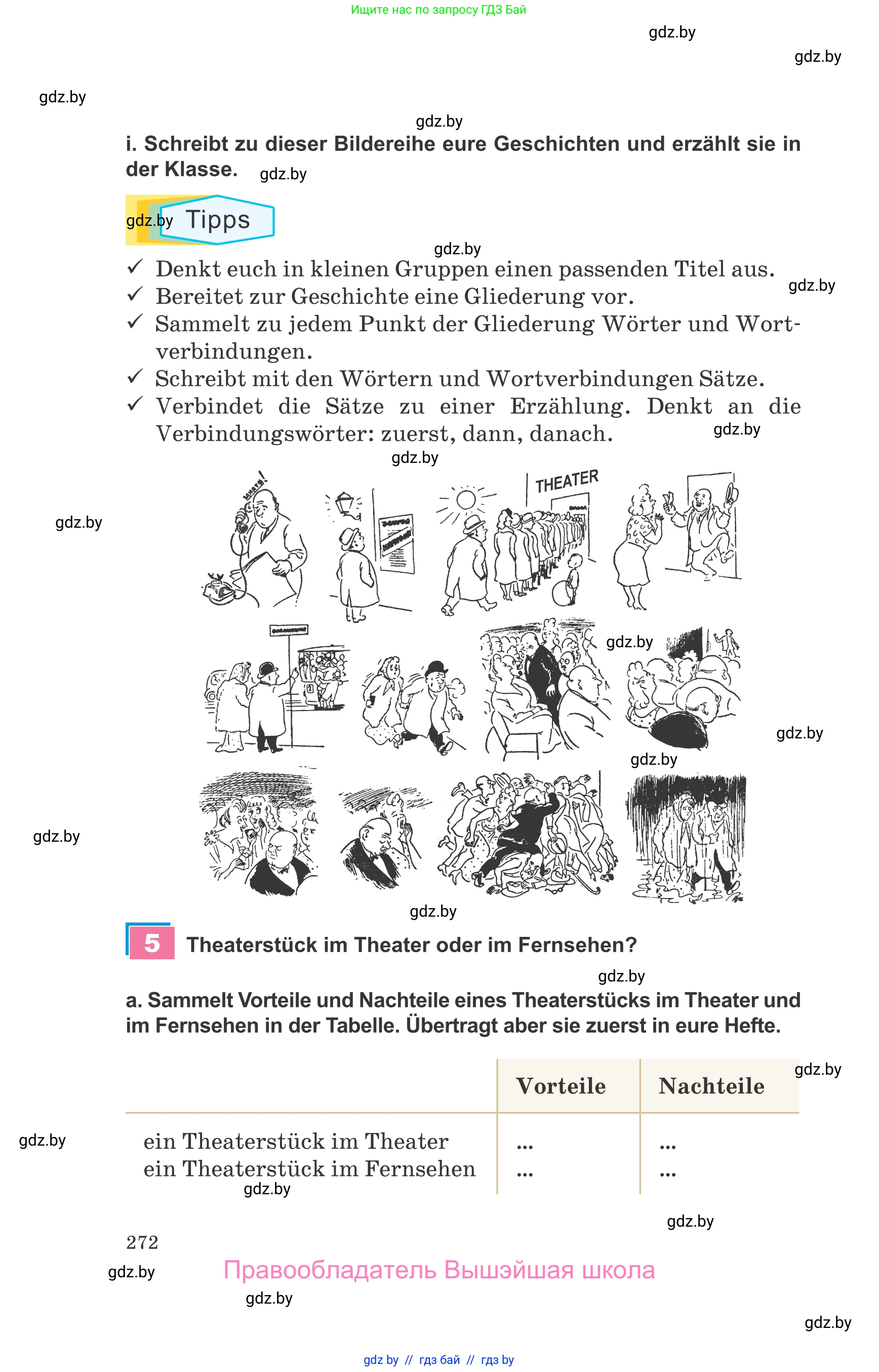 Немецкий язык (Deutsch), 9 класс Учебник (Schülerbuch), авторы: Будько Антонина Филипповна (Budjko Antonina), Урбанович Инна Ювинальевна (Urbanowitsch Ina), издательство Вышэйшая школа, Минск, 2018, серого цвета, страница 272