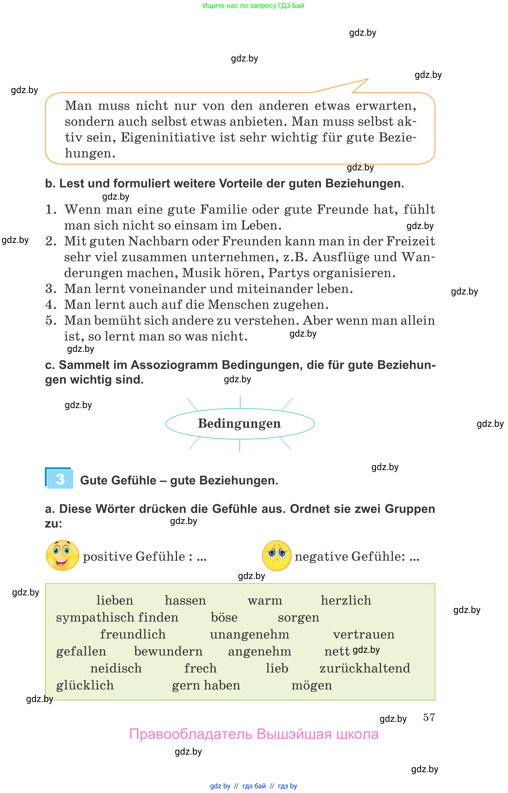 Немецкий язык (Deutsch), 9 класс Учебник (Schülerbuch), авторы: Будько Антонина Филипповна (Budjko Antonina), Урбанович Инна Ювинальевна (Urbanowitsch Ina), издательство Вышэйшая школа, Минск, 2018, серого цвета, страница 57