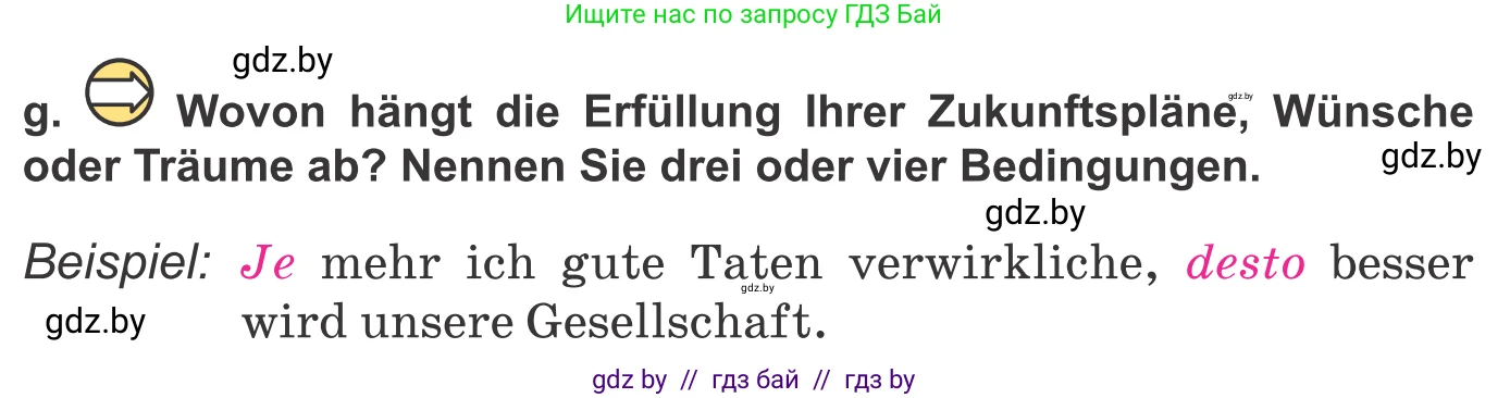 Немецкий язык (Deutsch), 10 класс Учебник (Schülerbuch), авторы: Будько Антонина Филипповна (Budjko Antonina), Урбанович Инна Ювинальевна (Urbanowitsch Ina), издательство Вышэйшая школа, Минск, 2018, оранжевого цвета, страница 195, номер 2g, Условие