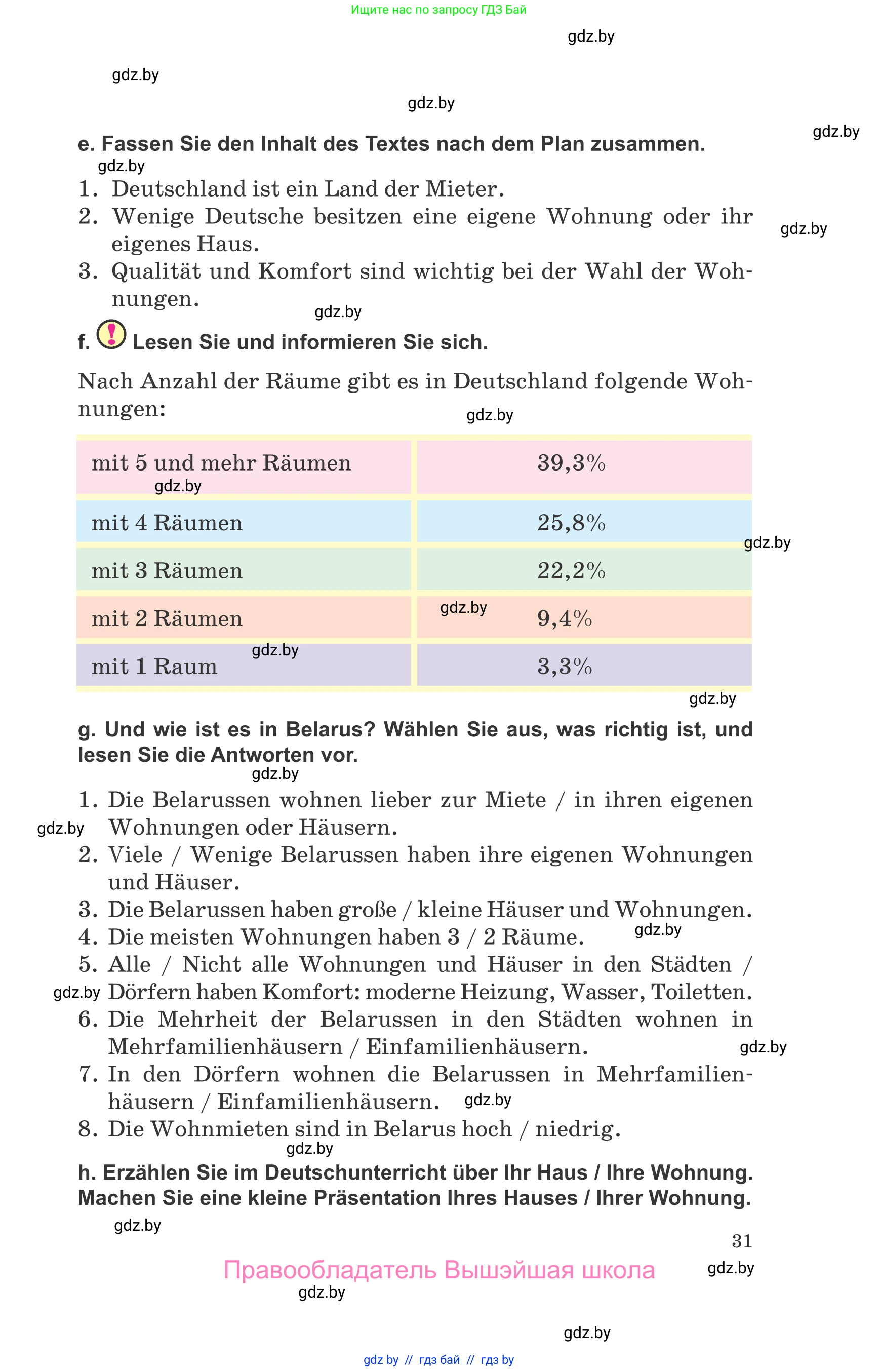 Немецкий язык (Deutsch), 10 класс Учебник (Schülerbuch), авторы: Будько Антонина Филипповна (Budjko Antonina), Урбанович Инна Ювинальевна (Urbanowitsch Ina), издательство Вышэйшая школа, Минск, 2018, оранжевого цвета, страница 31